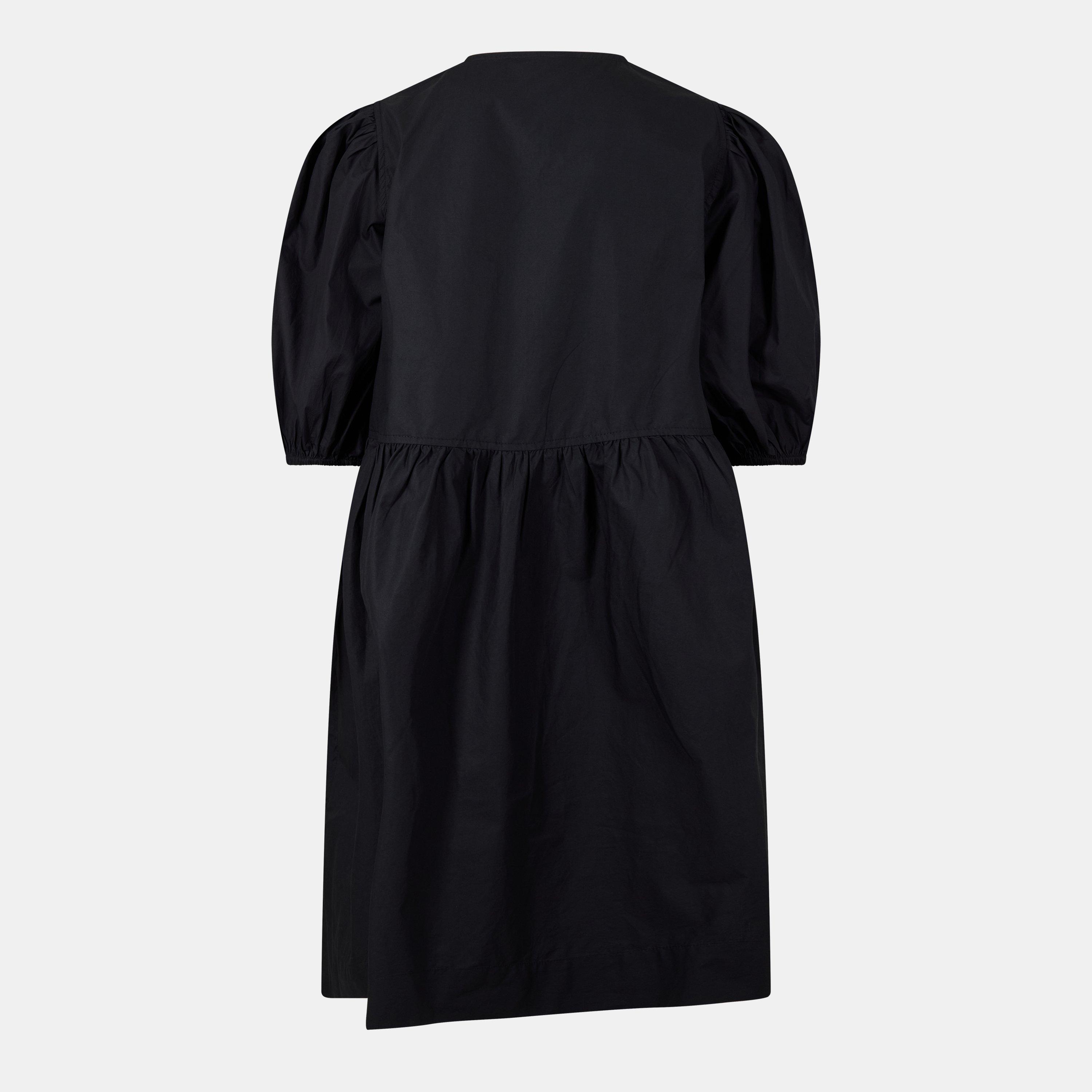 Black - Ganni - Ganni Tieup Mini Drs Ld99 - 2