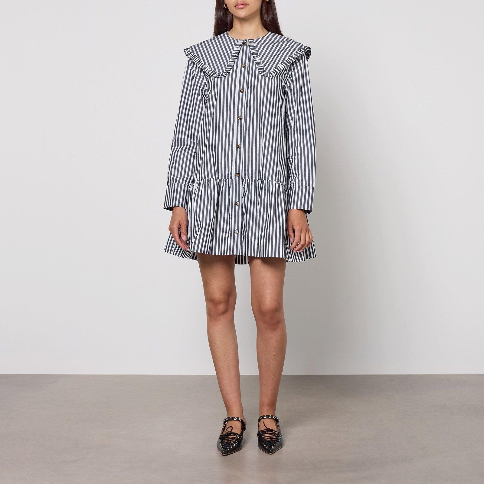 Black/White - Ganni - Women's Mini Dress - 4