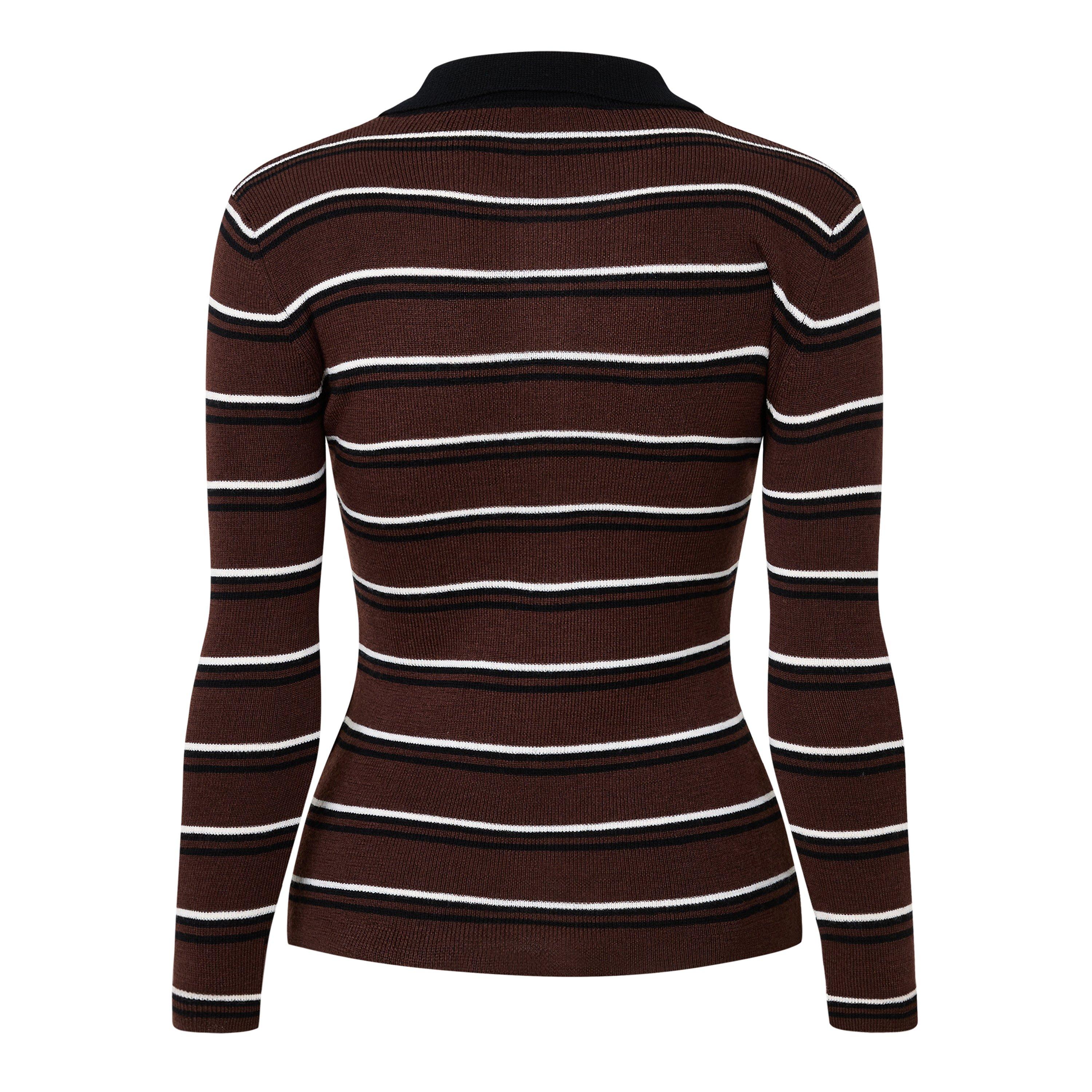 Multi - Ganni - Women's Merino Polo - 2