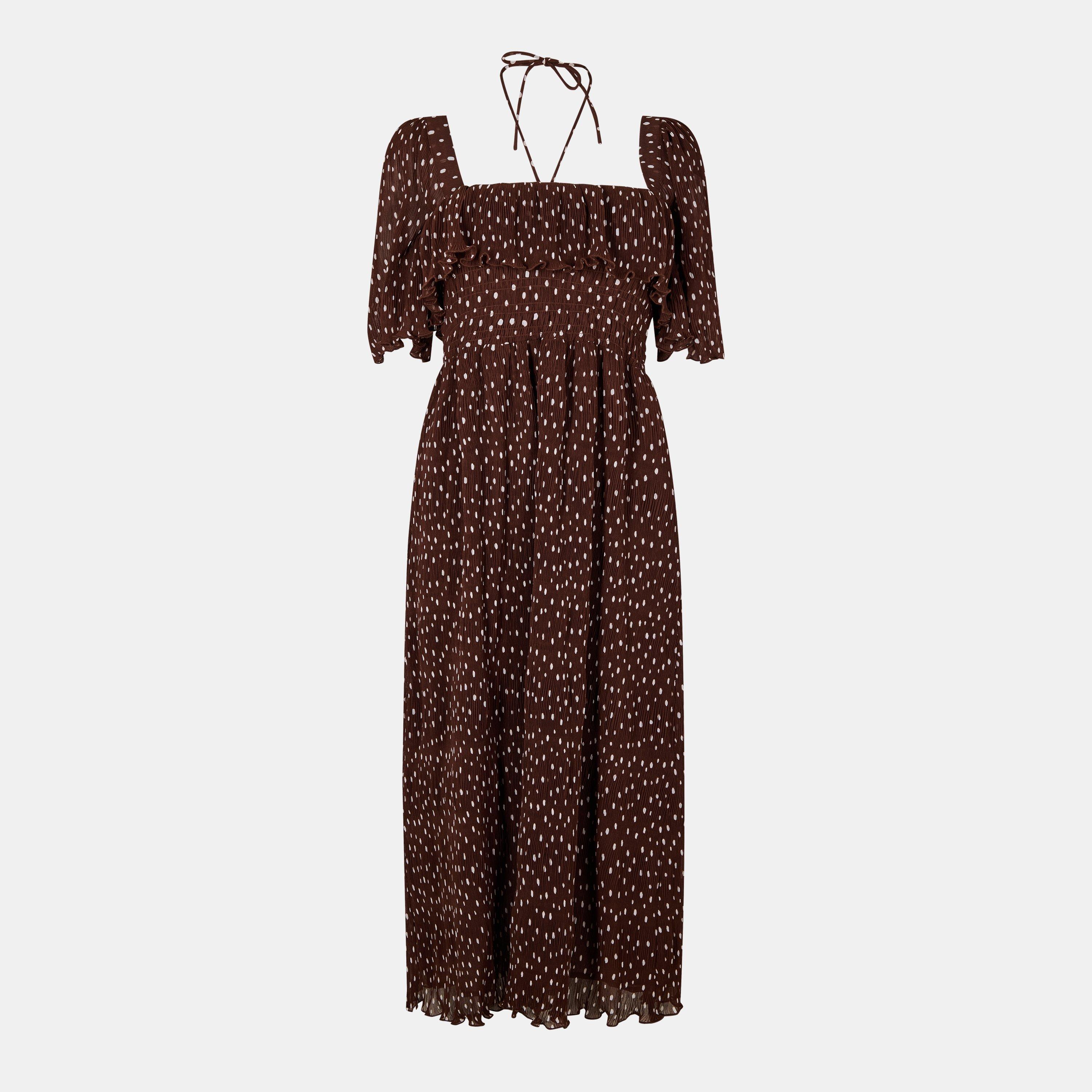 Ganni Women's Midi Smock Dress - Rocky Road - Size 8 (34)