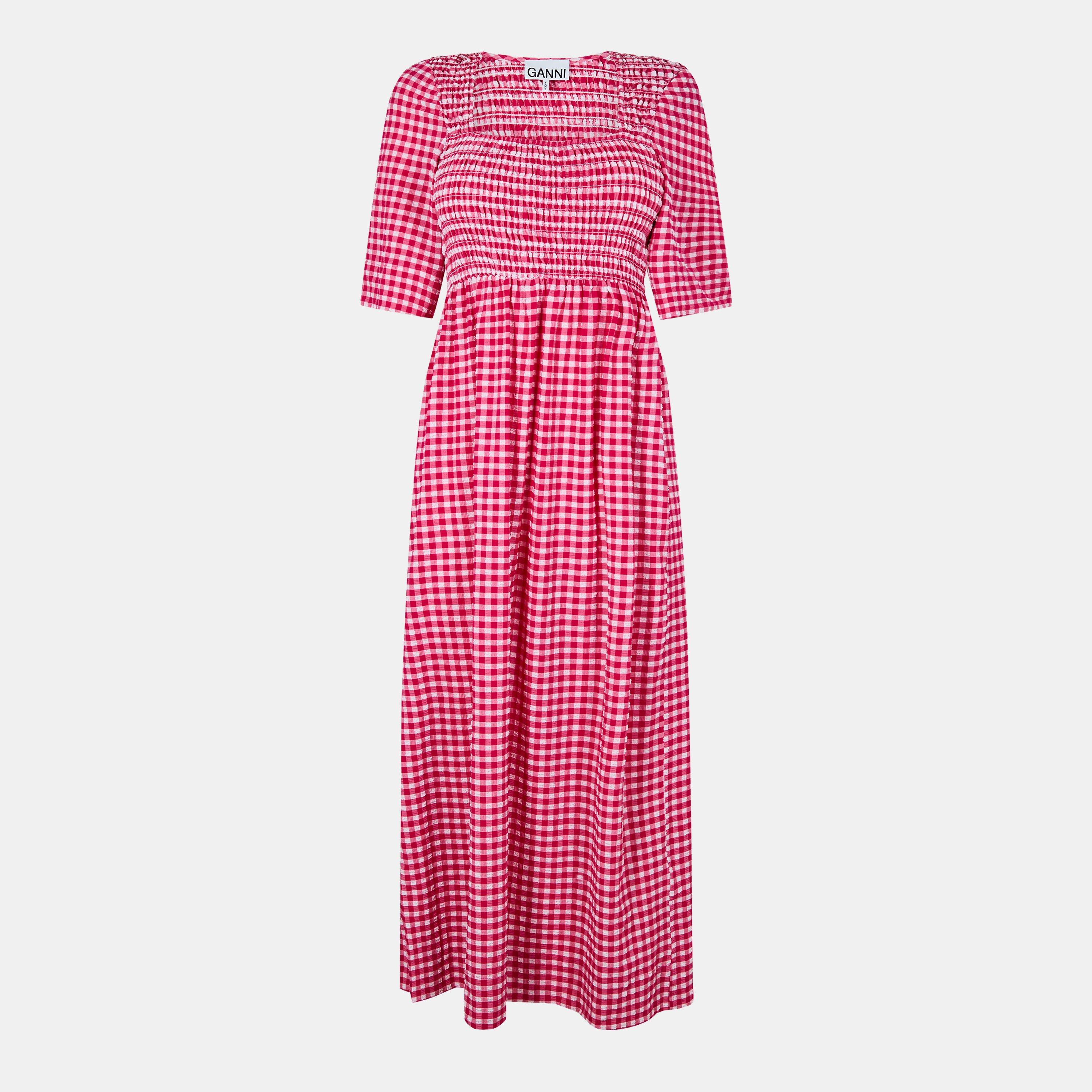 Ganni Women's Midi Smock Dress - Love Potion - Size 14 (40)