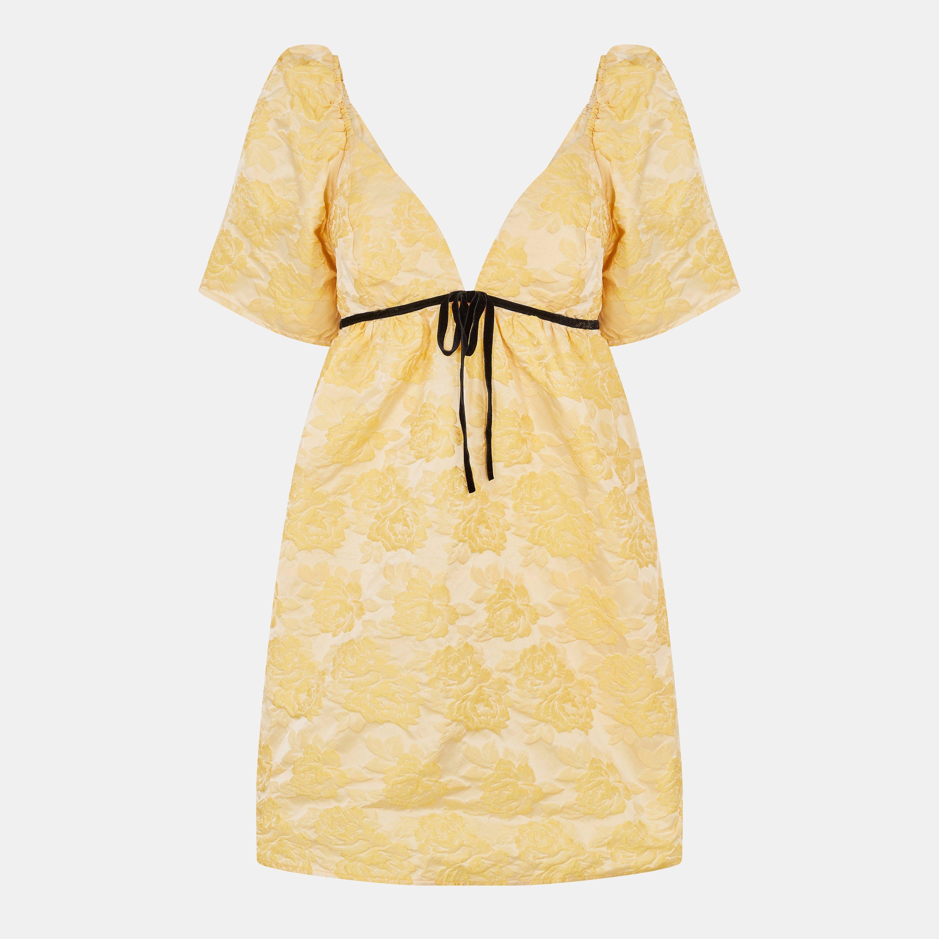 Ganni Women's Jacquard Mini Dress - Flan - Size 16 (42)