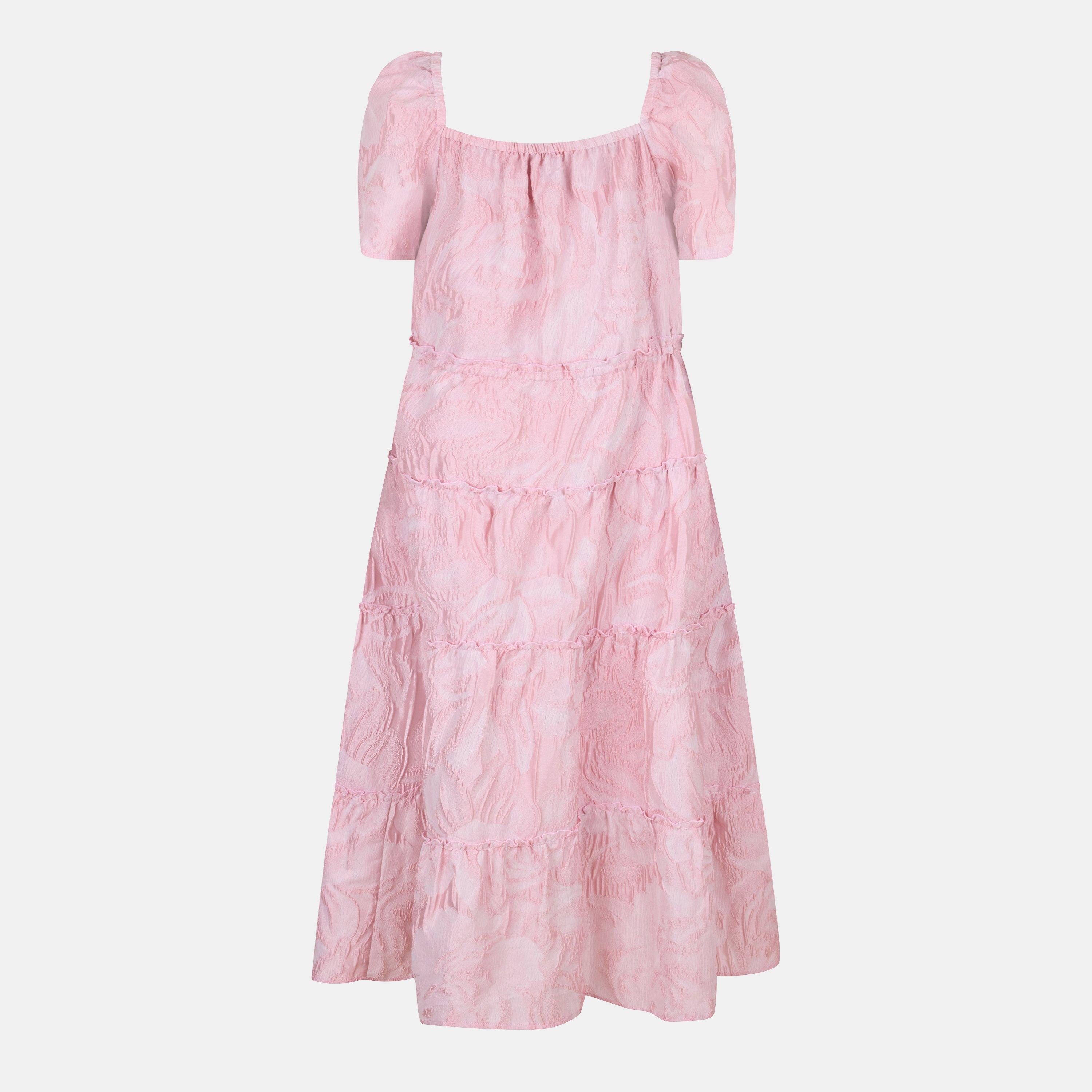 Bleached Mauve - Ganni - Women's Lyr Cloqué Smock Dress - 2