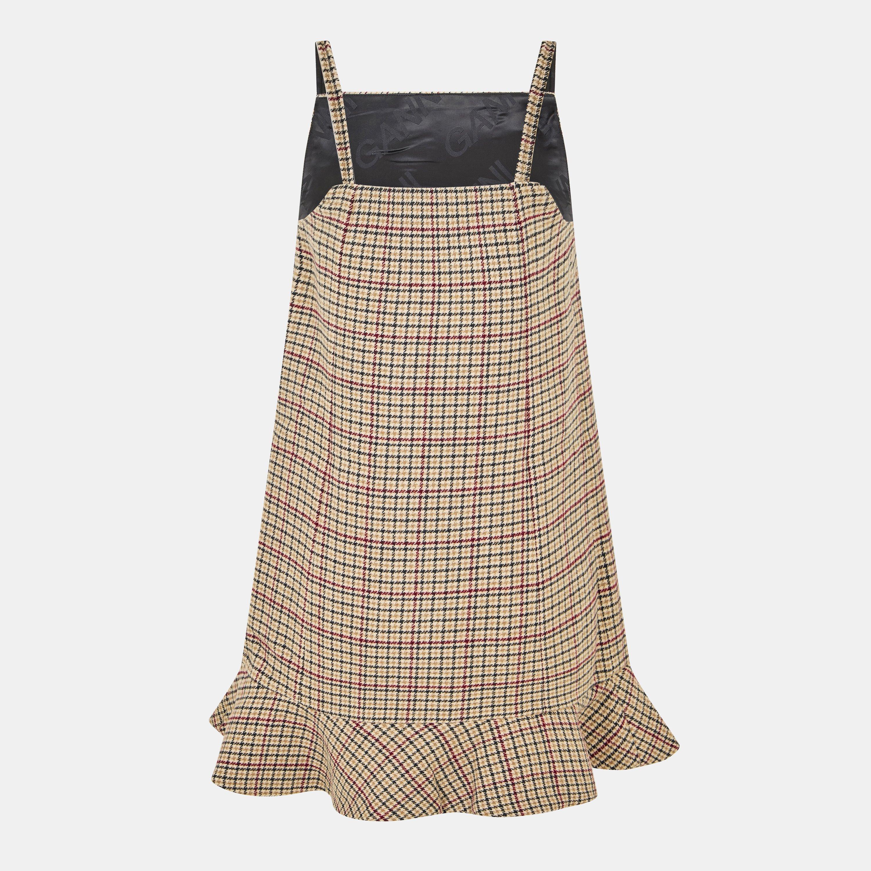 Tigers Eye - Ganni - Women's Check Mini Pinafore Dress - 2