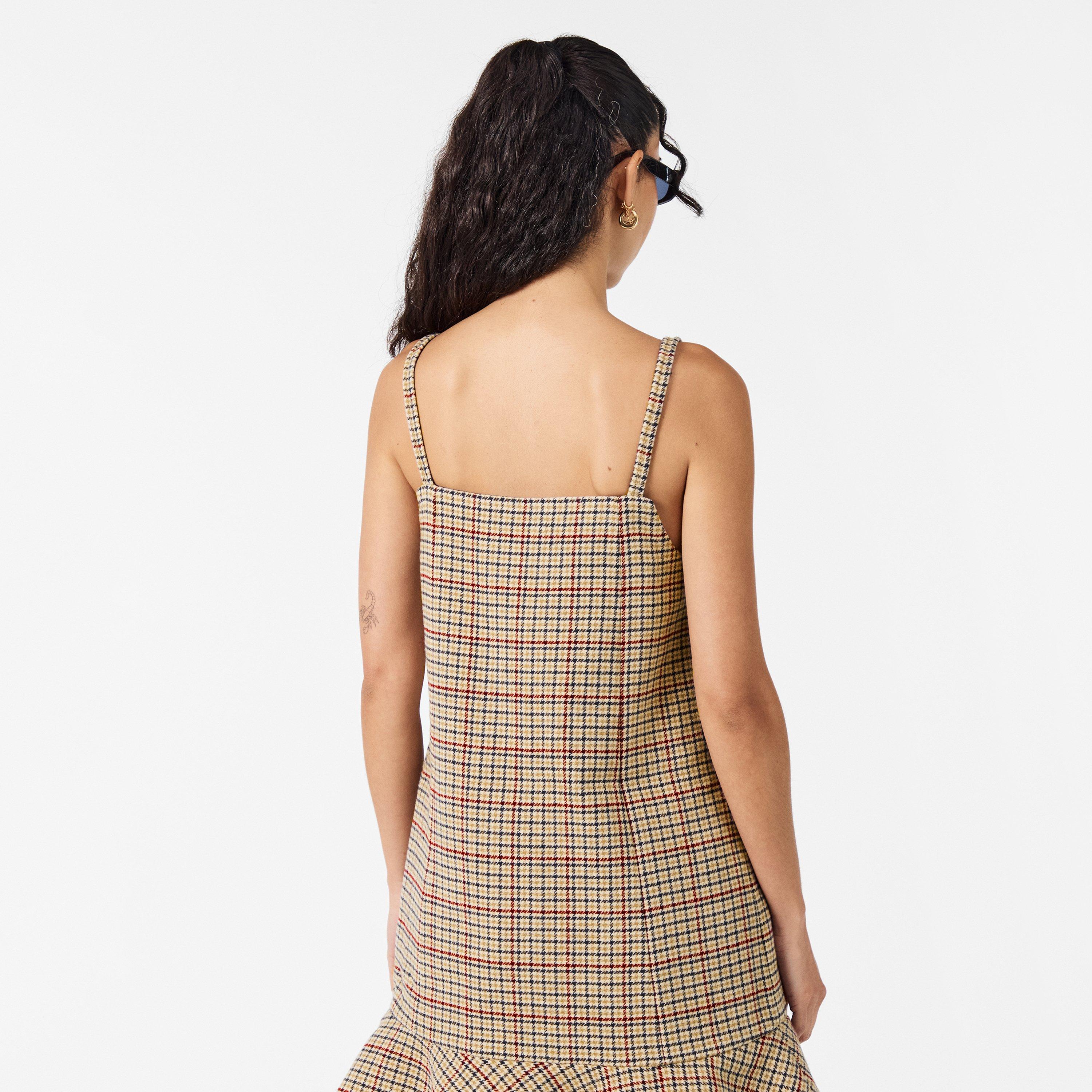 Tigers Eye - Ganni - Women's Check Mini Pinafore Dress - 4