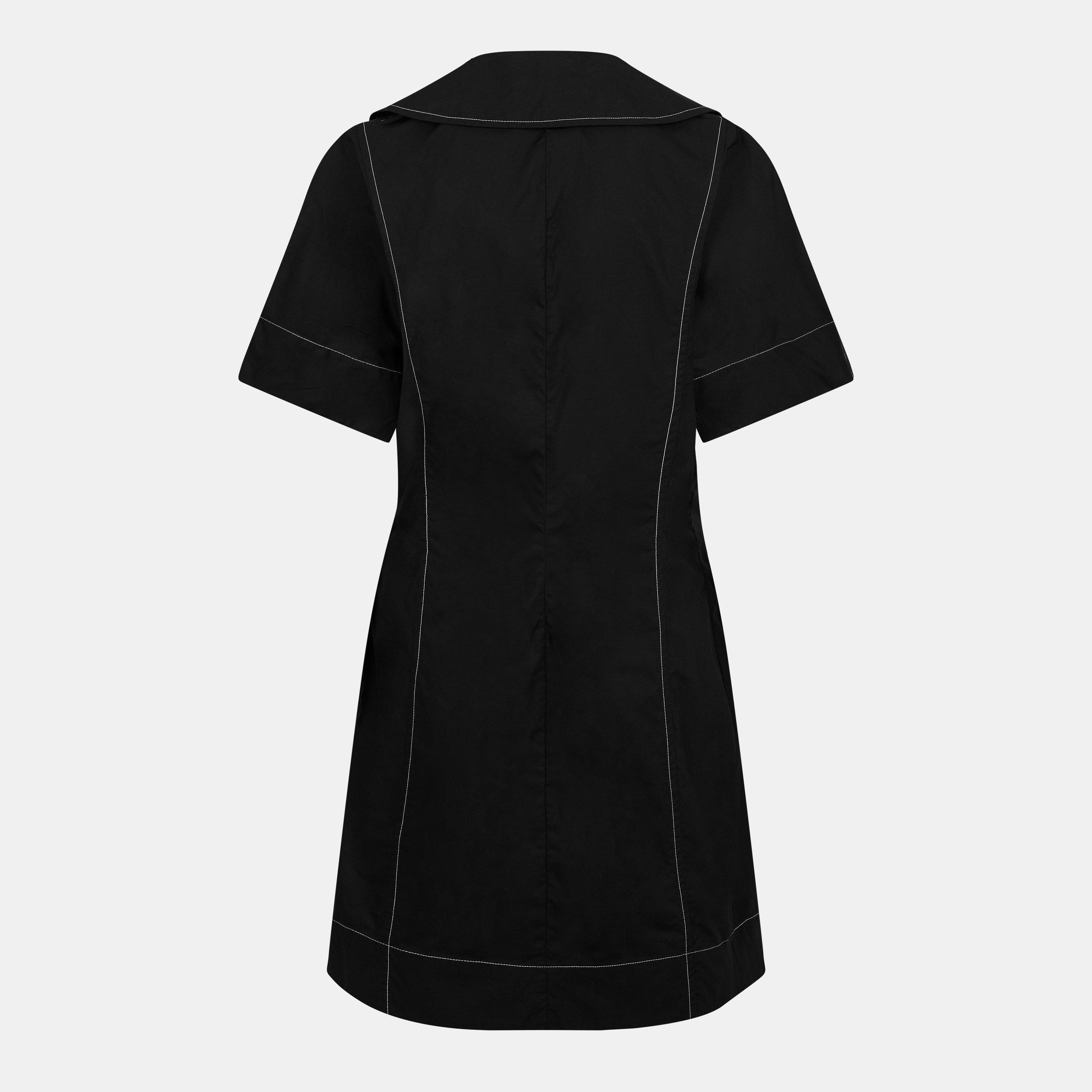 Black - Ganni - Ganni Mini Wrap Drs Ld99 - 2