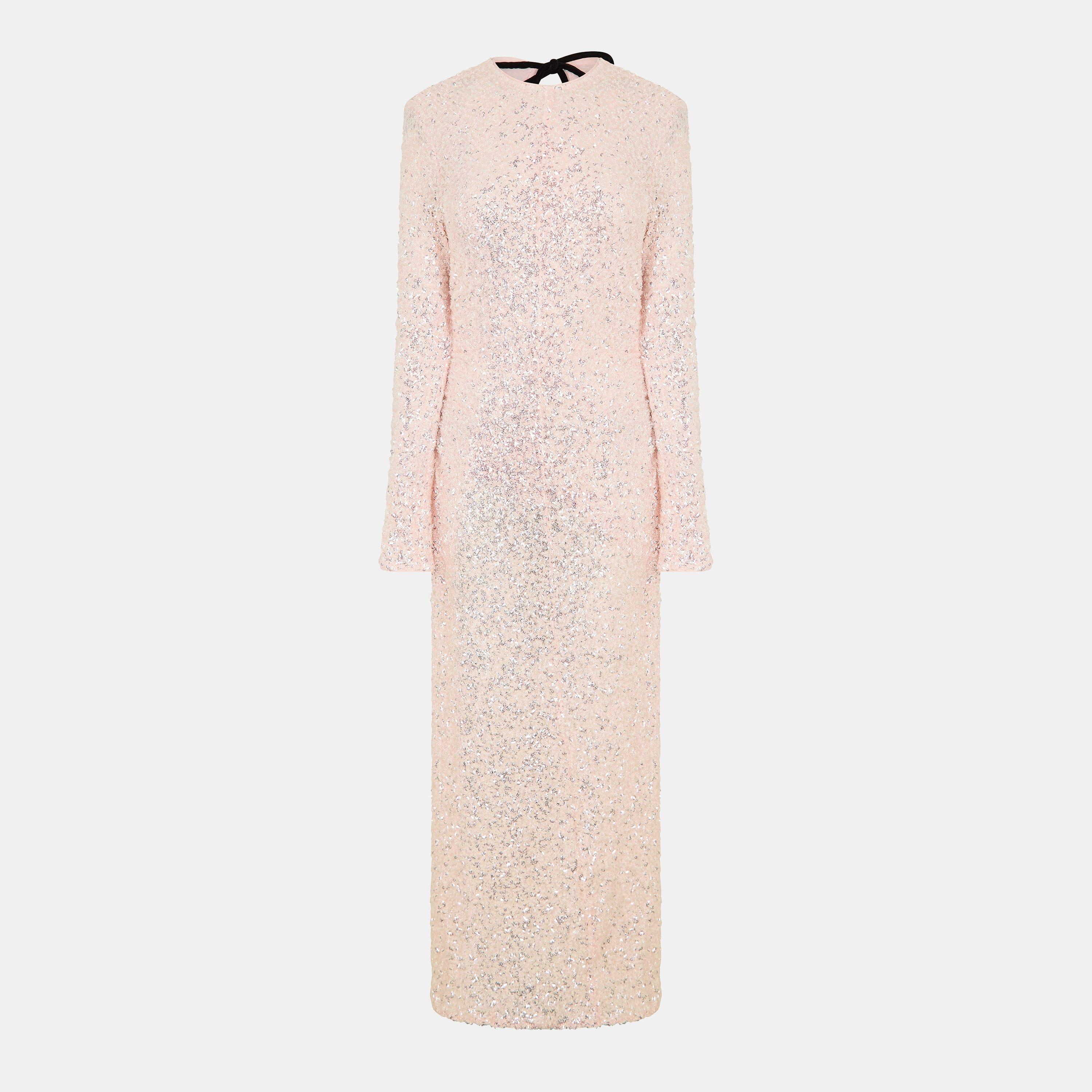 Ganni Women's Sqn Long Maxi Dress - Mauve Chalk - Size 6 (32)