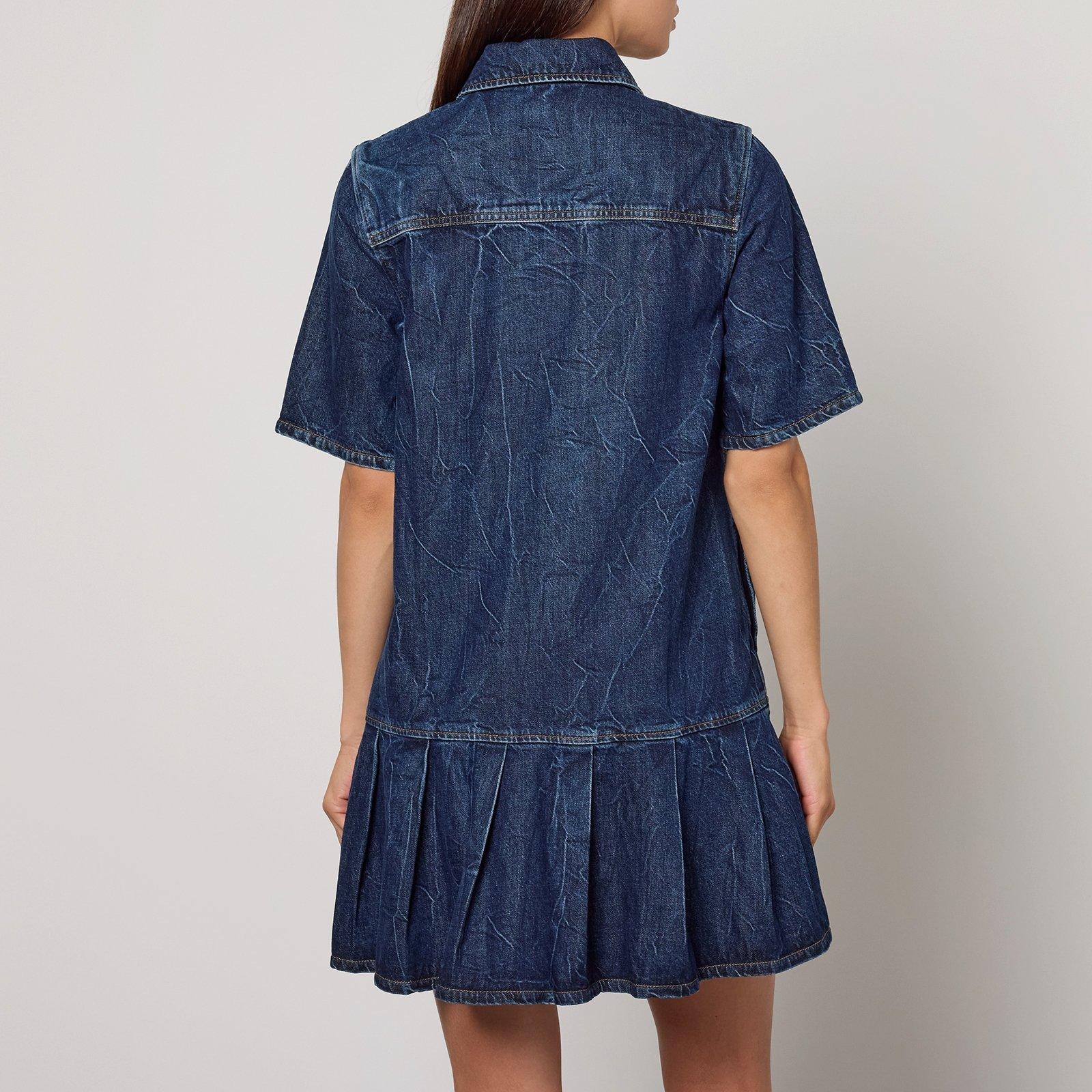 Mid Blue Stone - Ganni - Women's Denim Mini Dress - 2