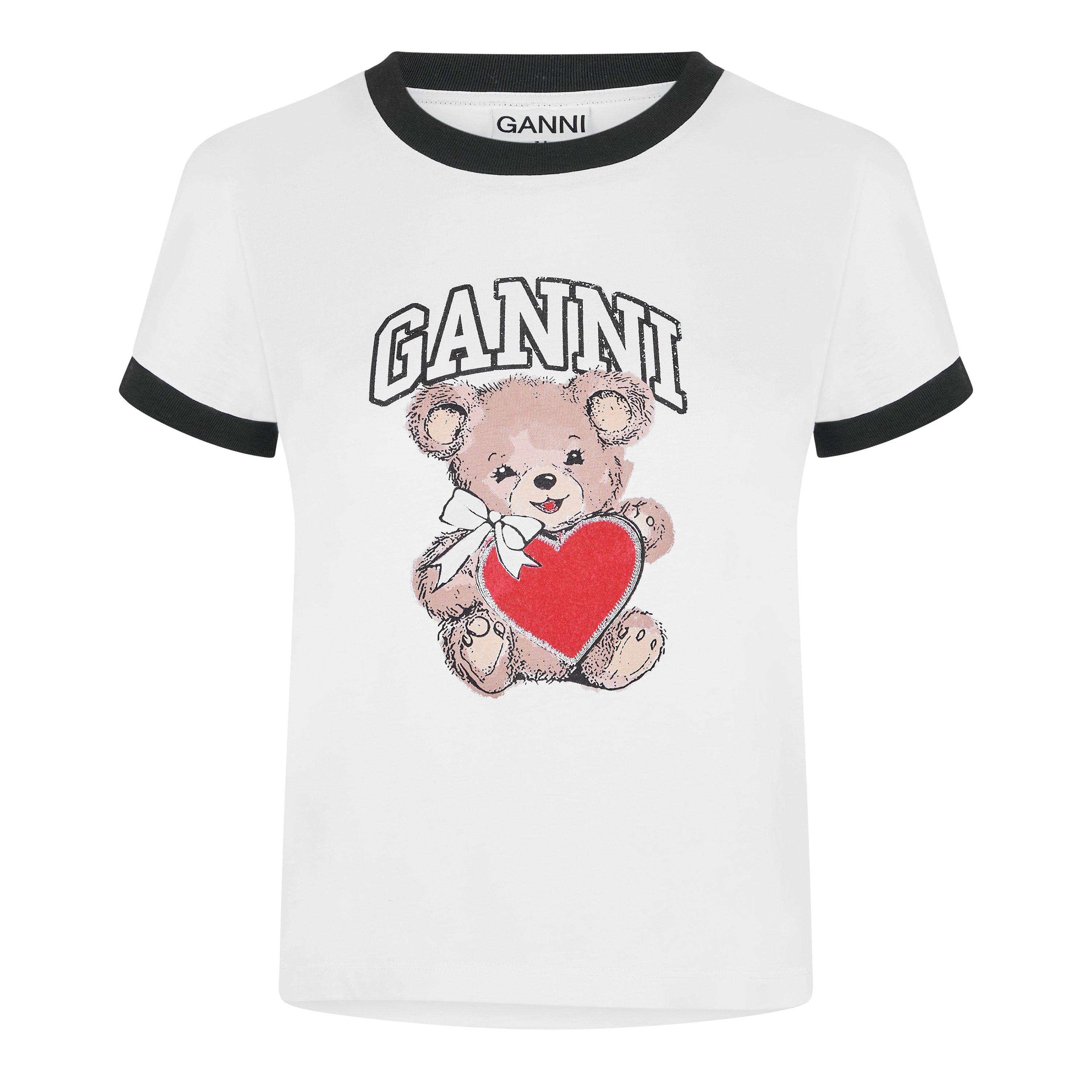 Bright White - Ganni - Bear T-Shirt - 5