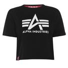 Noir Blanc - Alpha Industries - T-shirt Manche Courte Run Berlin - 1
