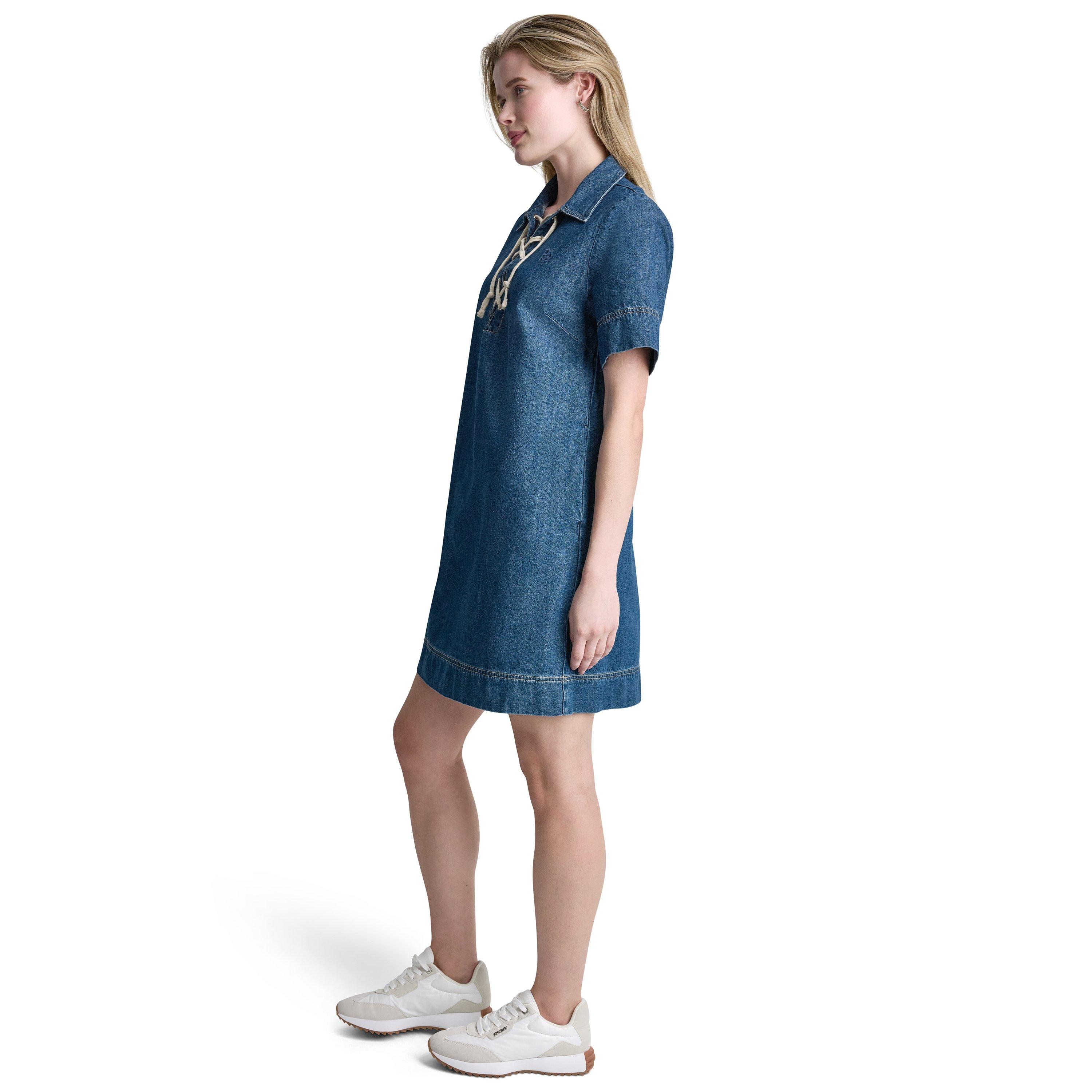 Rustic Indigo - DKNY - Women's Shift Dress - 2