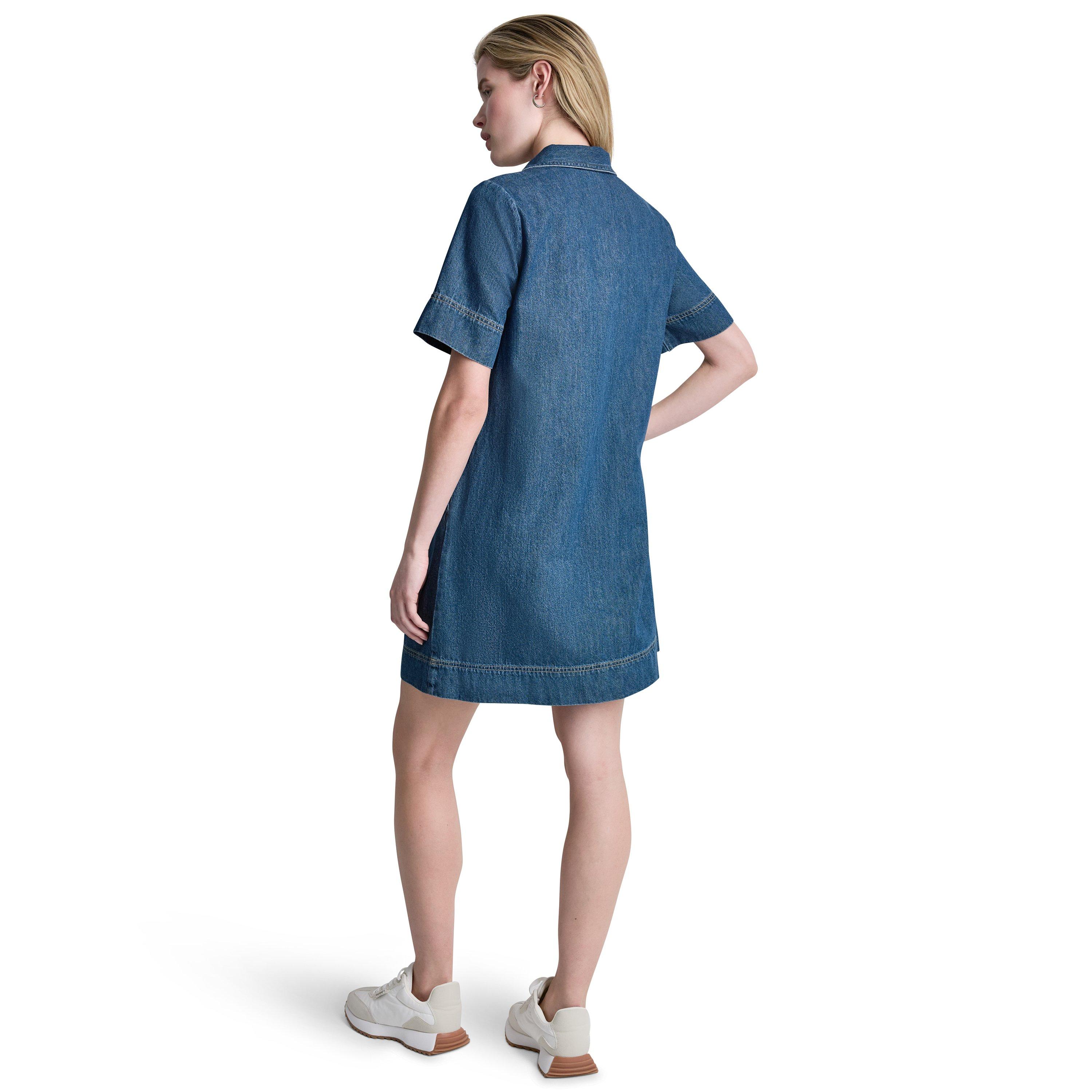 Rustic Indigo - DKNY - Women's Shift Dress - 3