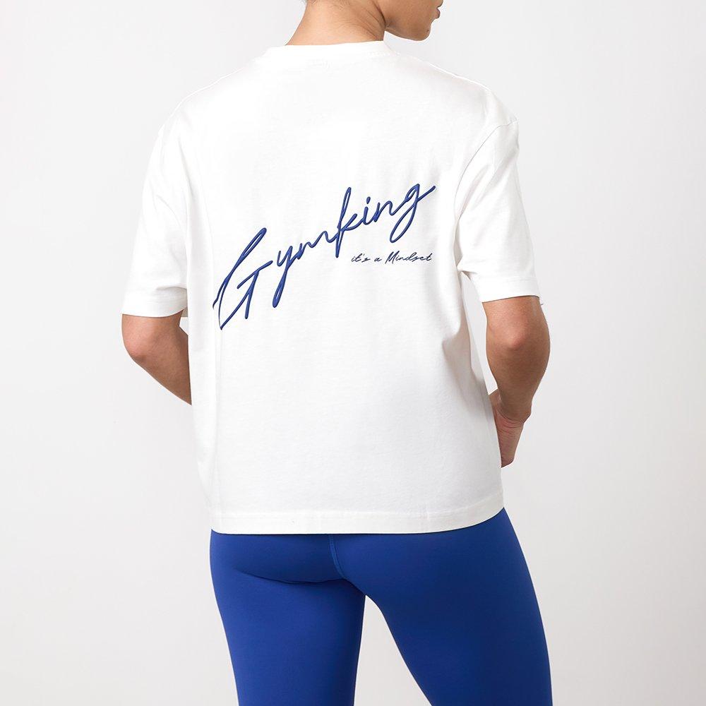 Cream - Gym King - Gym King Script Mindset Hip Length BF Tee - Cream - 4