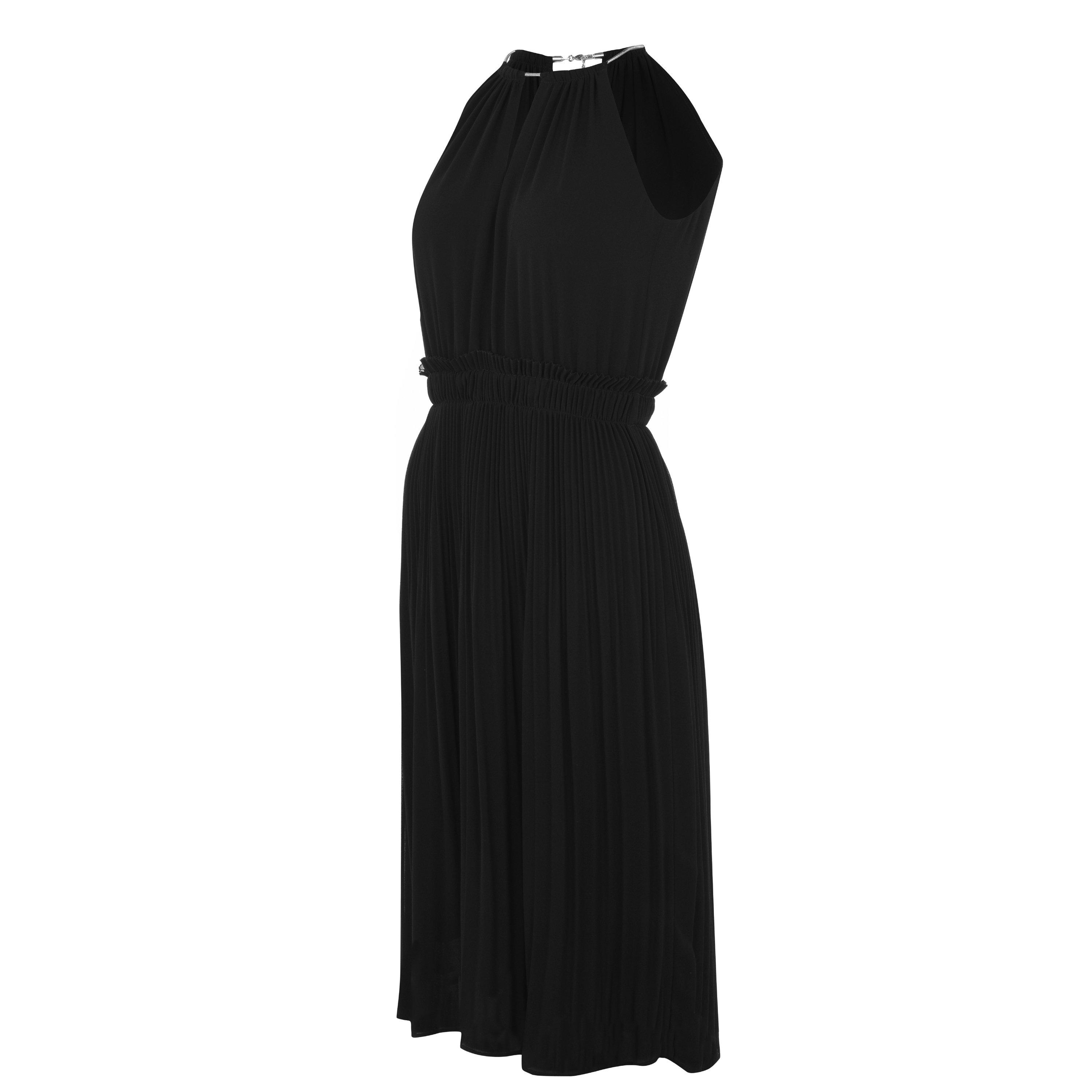 Black 001 - MICHAEL Michael Kors - Chain Neck Midi Dress - 7