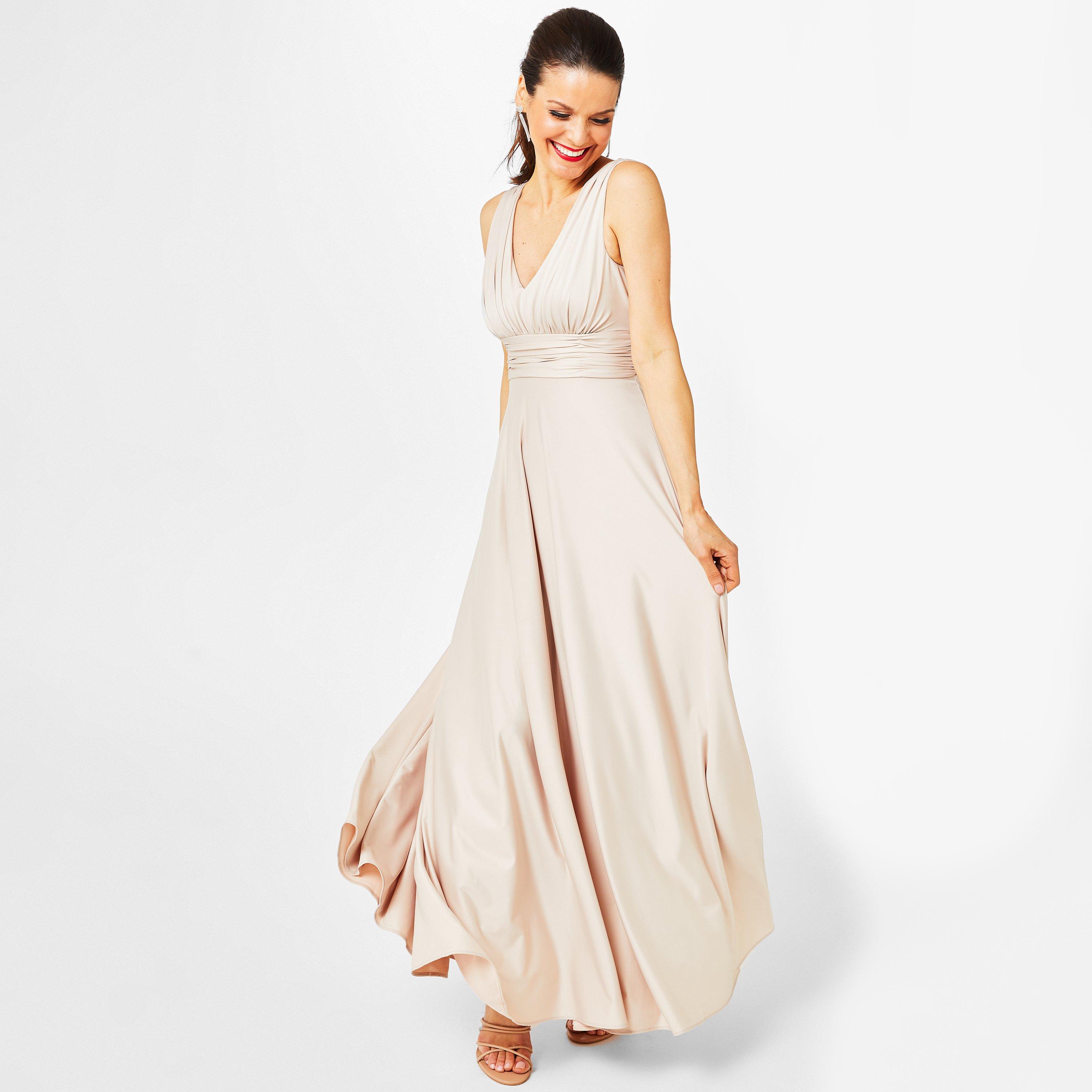 Champagner - Biba - Bridesmaid Deep V Maxi Dress - 4