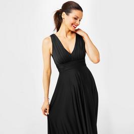 Biba Bridesmaid Deep V Maxi Dress