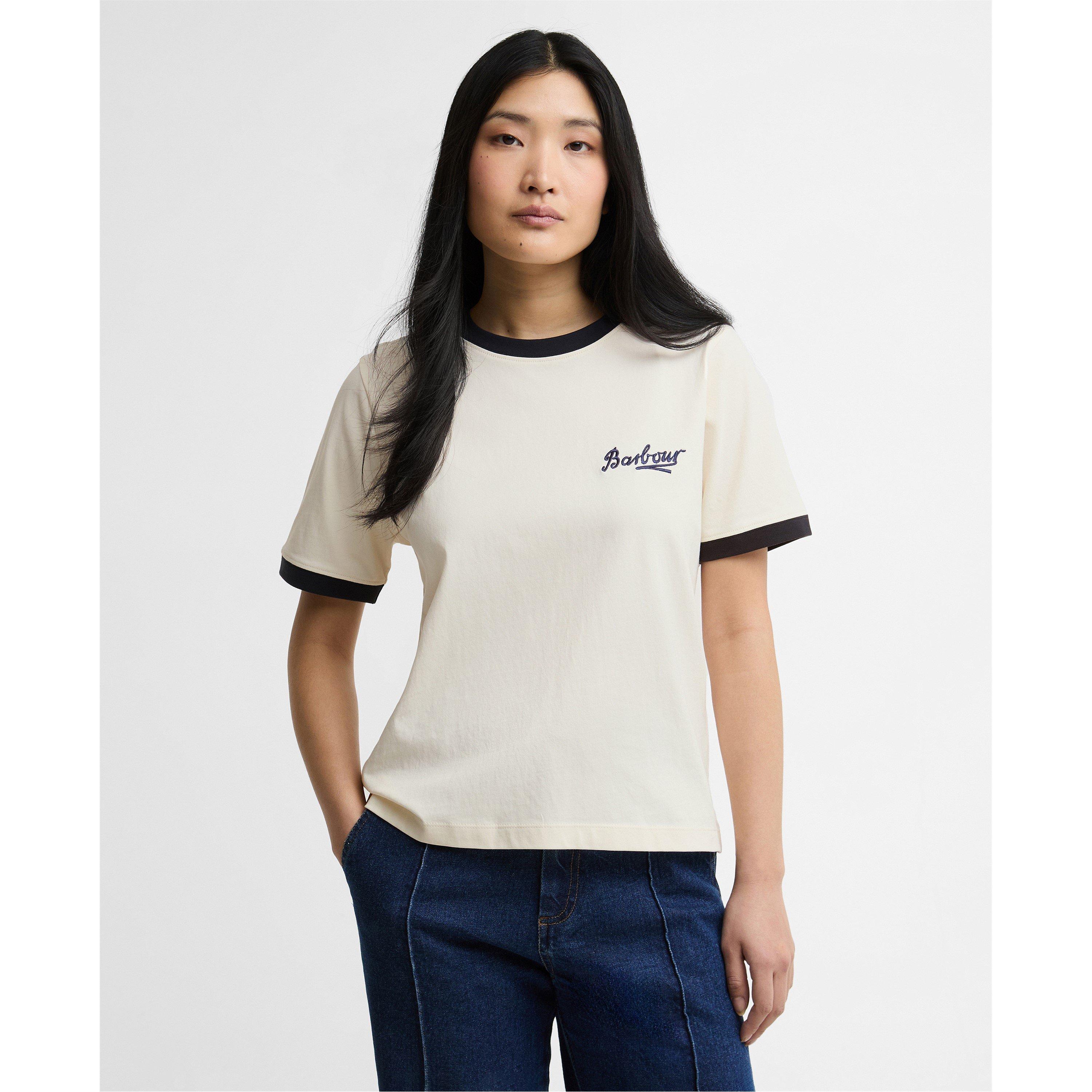 Ecru/Navy - Barbour - Women's T-Shirt - 2