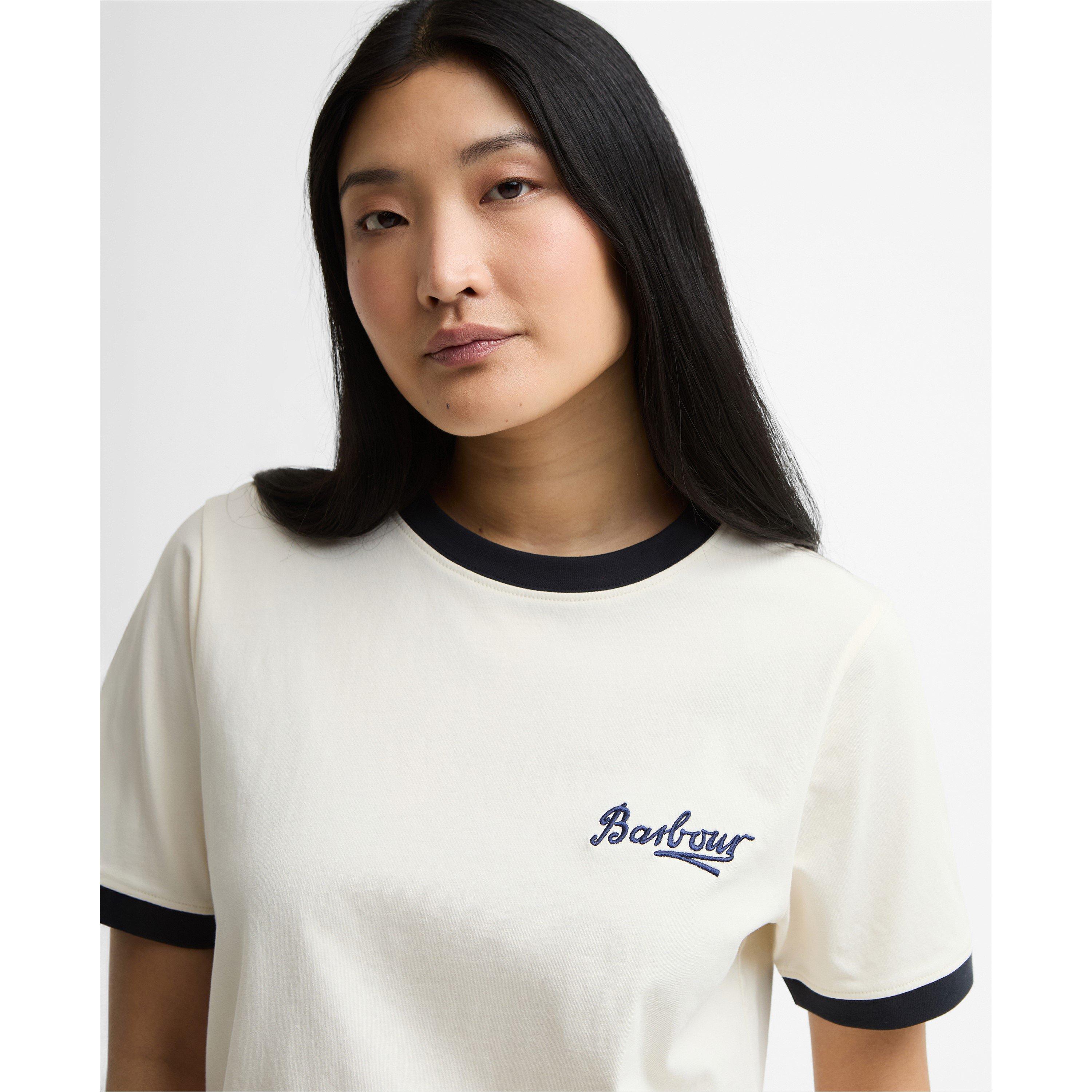 Ecru/Navy - Barbour - Women's T-Shirt - 4