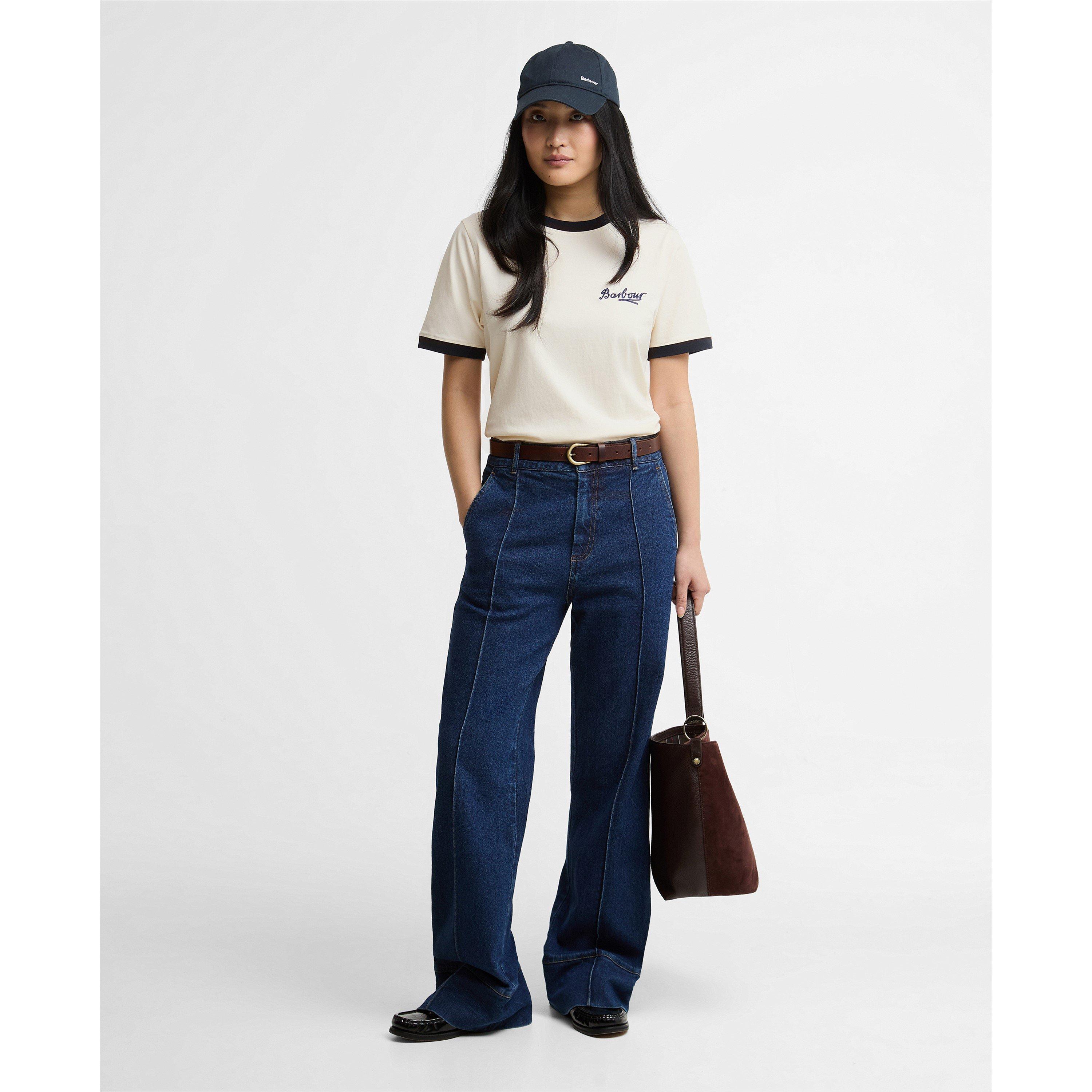 Ecru/Navy - Barbour - Women's T-Shirt - 5