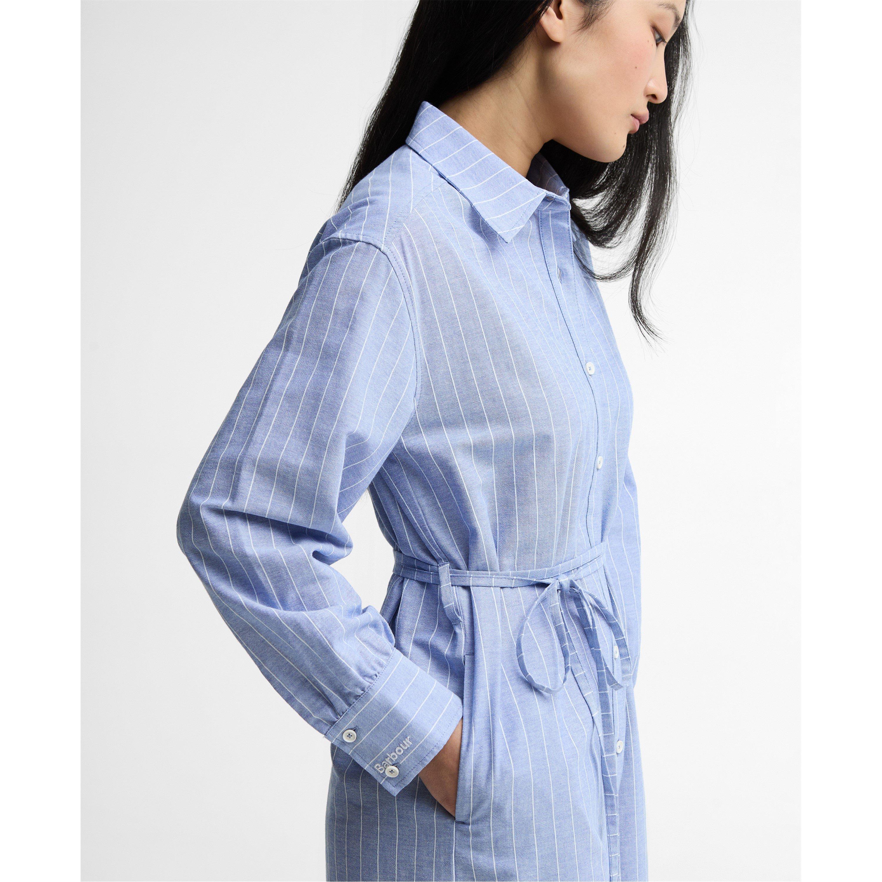 Chambray/W Strp - Barbour - Women's Shirt Dress - 4