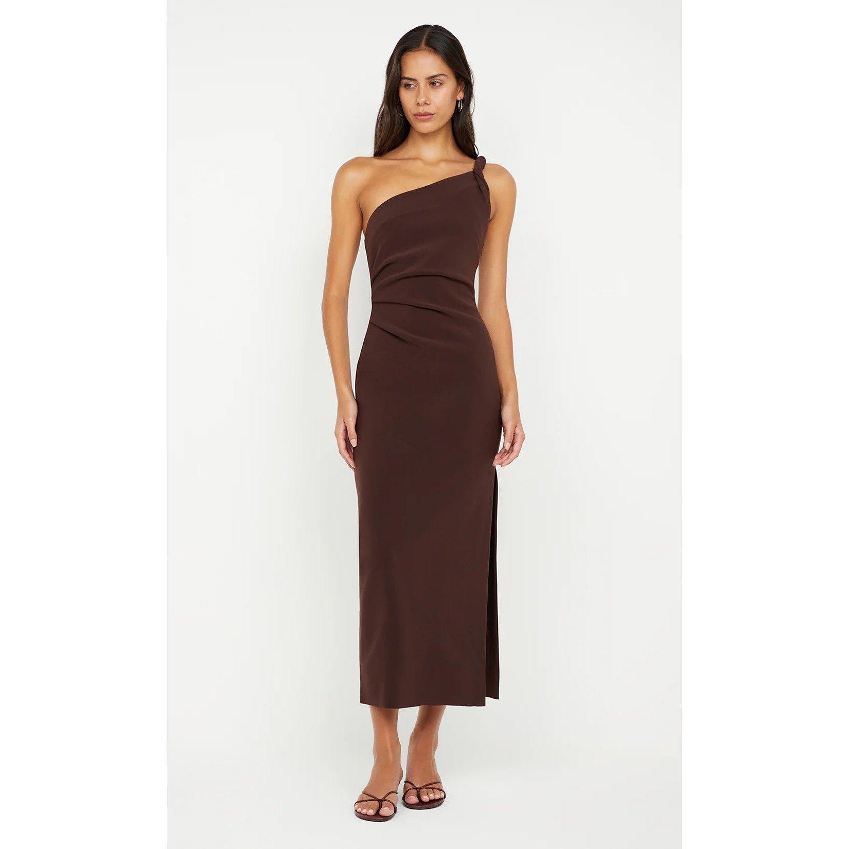 Dark Chocolate - Bec and Bridge - Womens Ariven Asym Mini Dress - 1