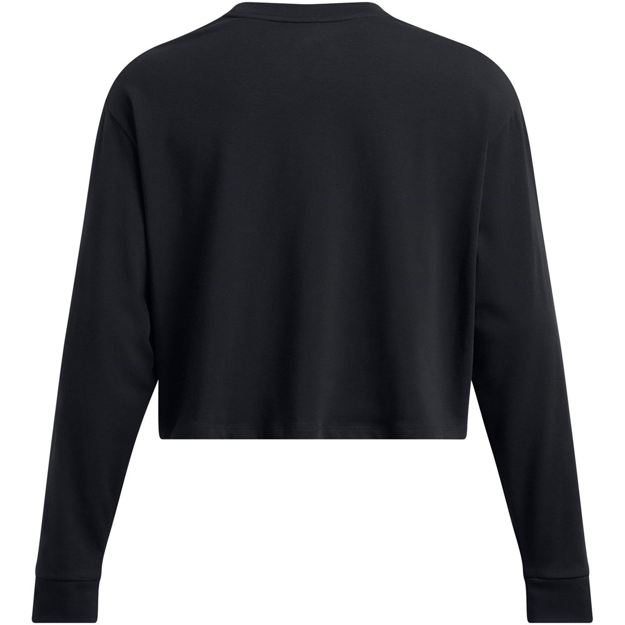 Black/White - Under Armour - Rival Terry Oversized T-Shirt Womens - 4