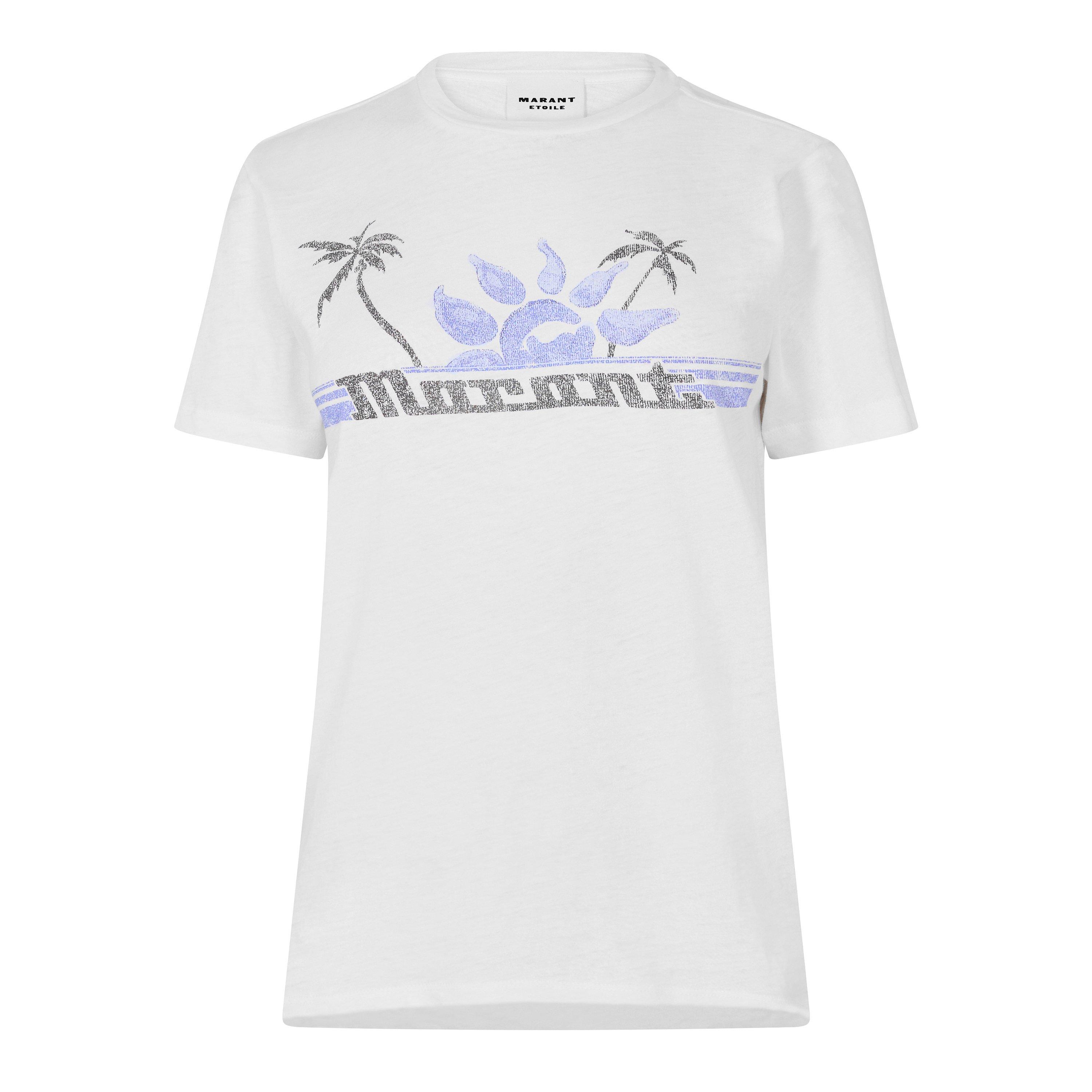 Marant Etoile Women's Zewel T-Shirt - White/Blue - Size 16 (XL)