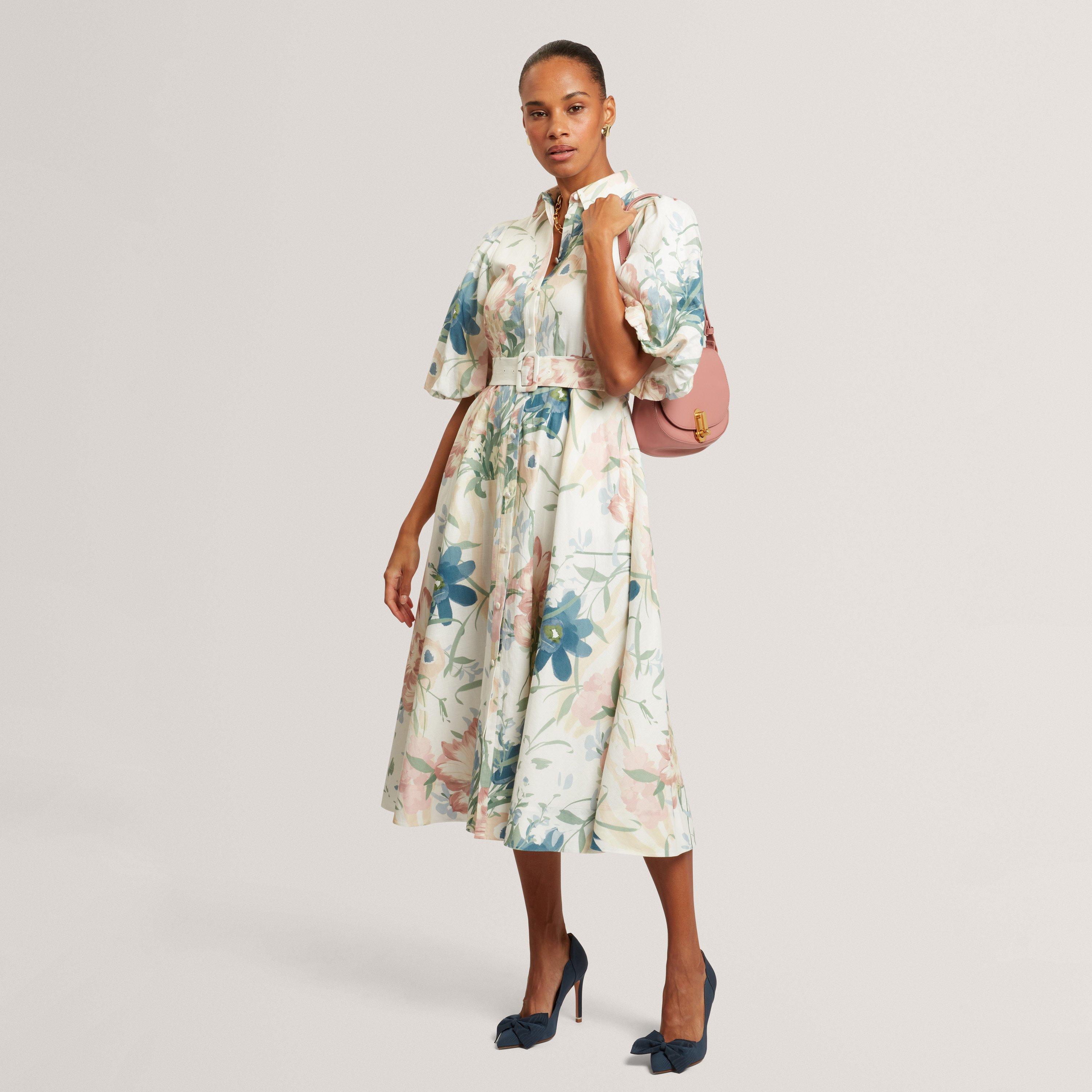 Ivory - Ted Baker - Ted PuffSlv MidiDrss Ld62 - 2