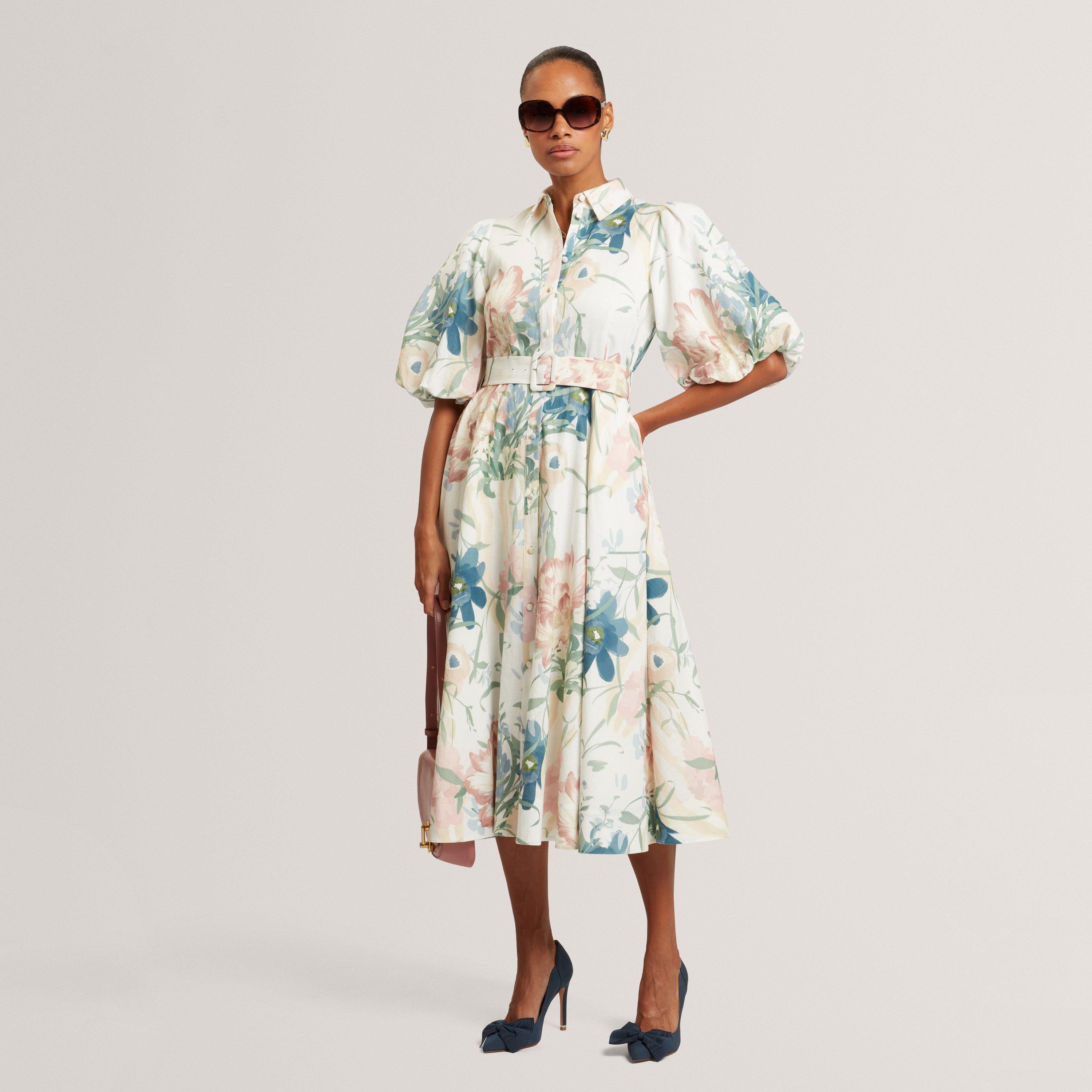 Ivory - Ted Baker - Ted PuffSlv MidiDrss Ld62 - 5