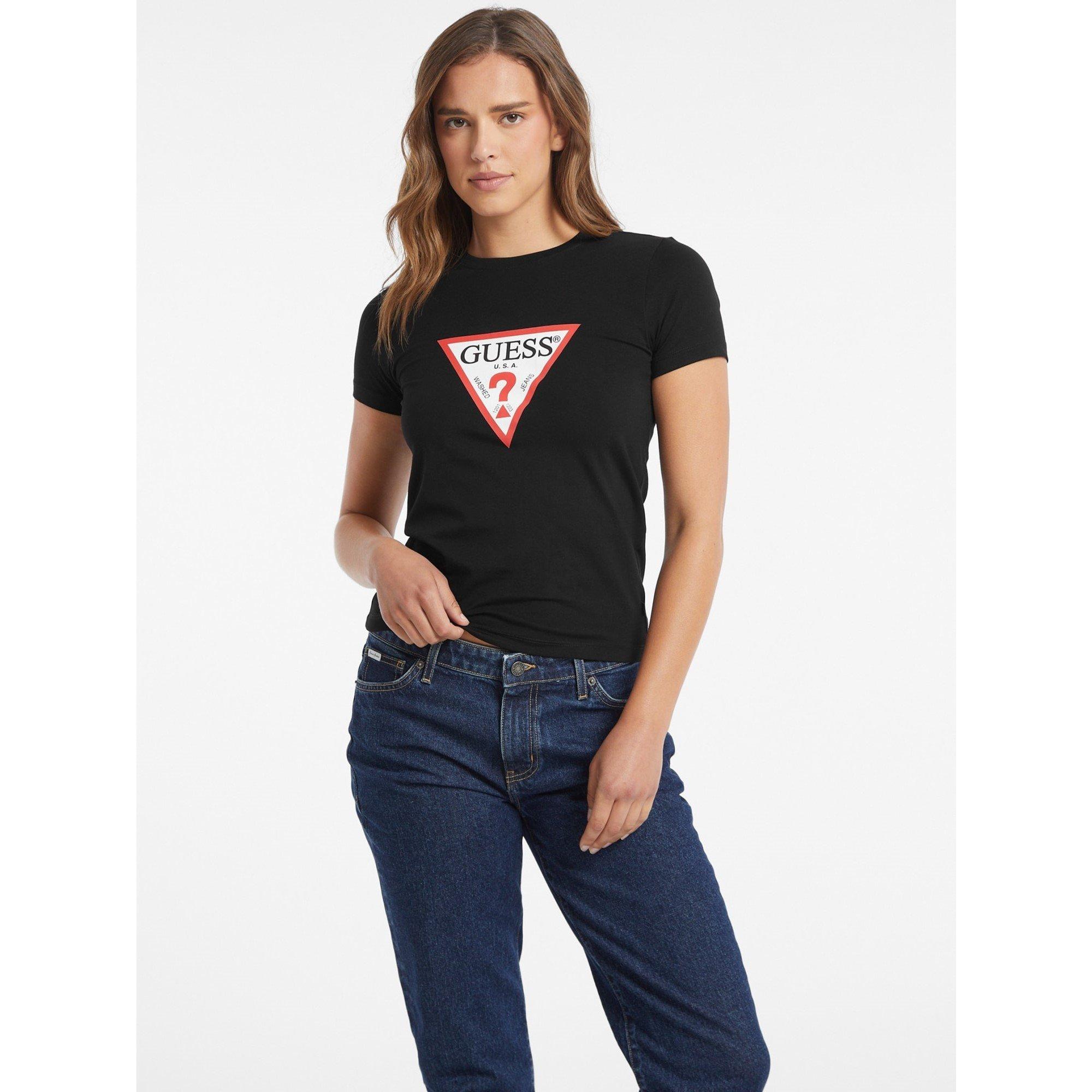 Jet Black A996 - Guess - Triangle Logo T-Shirt - 1