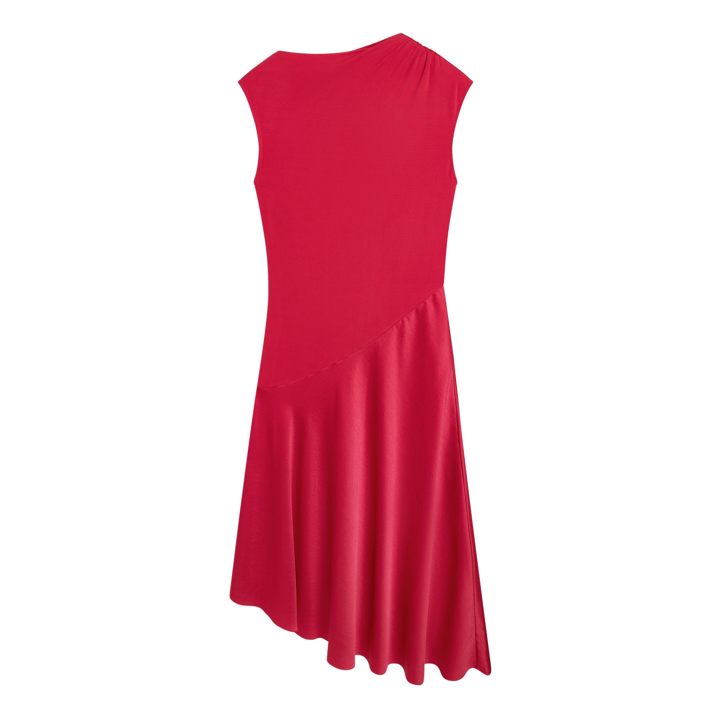 Ted Baker Ted Baker Asymmetric Satin Panel Midi Dress - Brt-Pink - Size 12 (M)