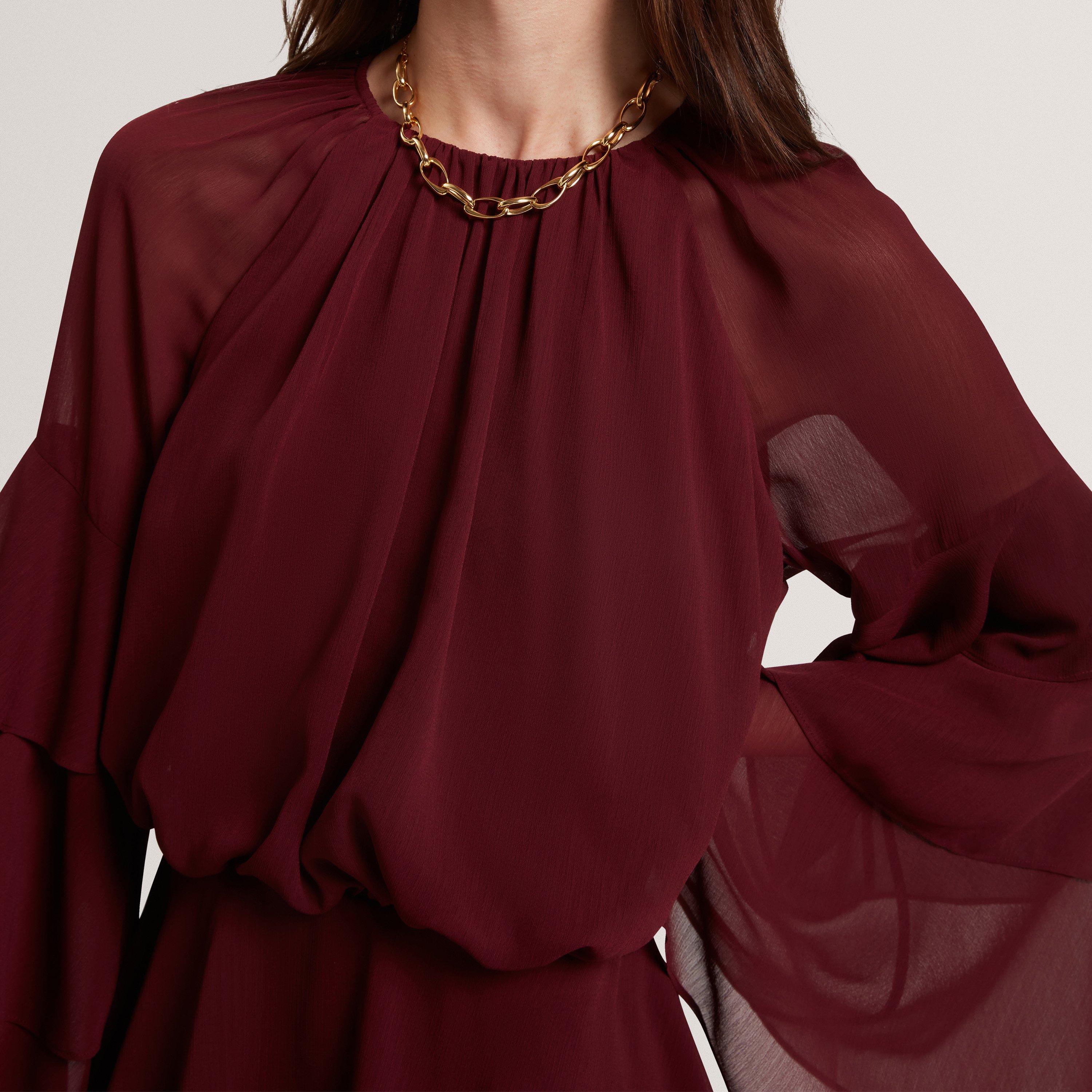 Oxblood - Ted Baker - Ted Tier LSMiniDress Ld62 - 4