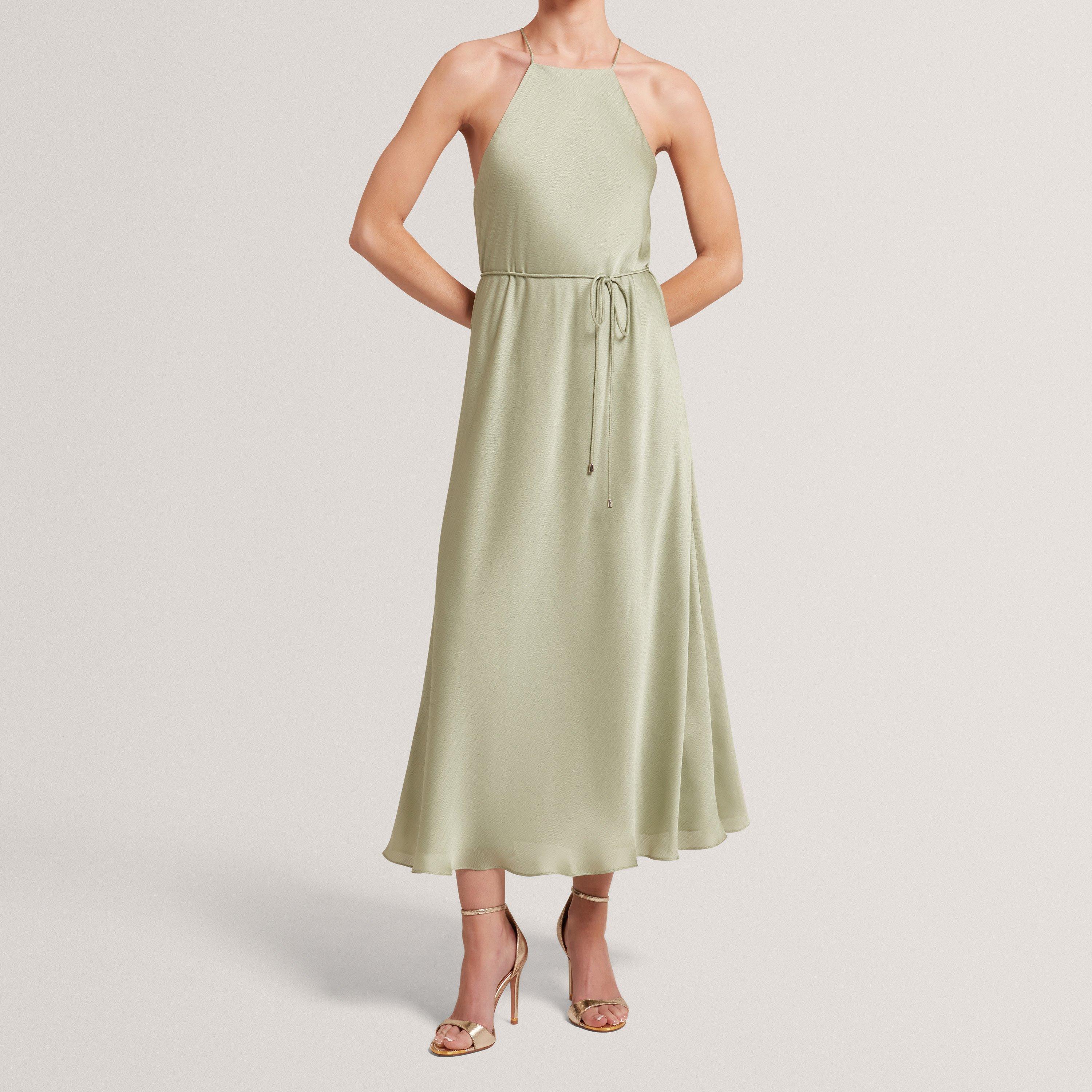 Lt-Green - Ted Baker - Ted Baker Halter Neck Midi Dress - 2
