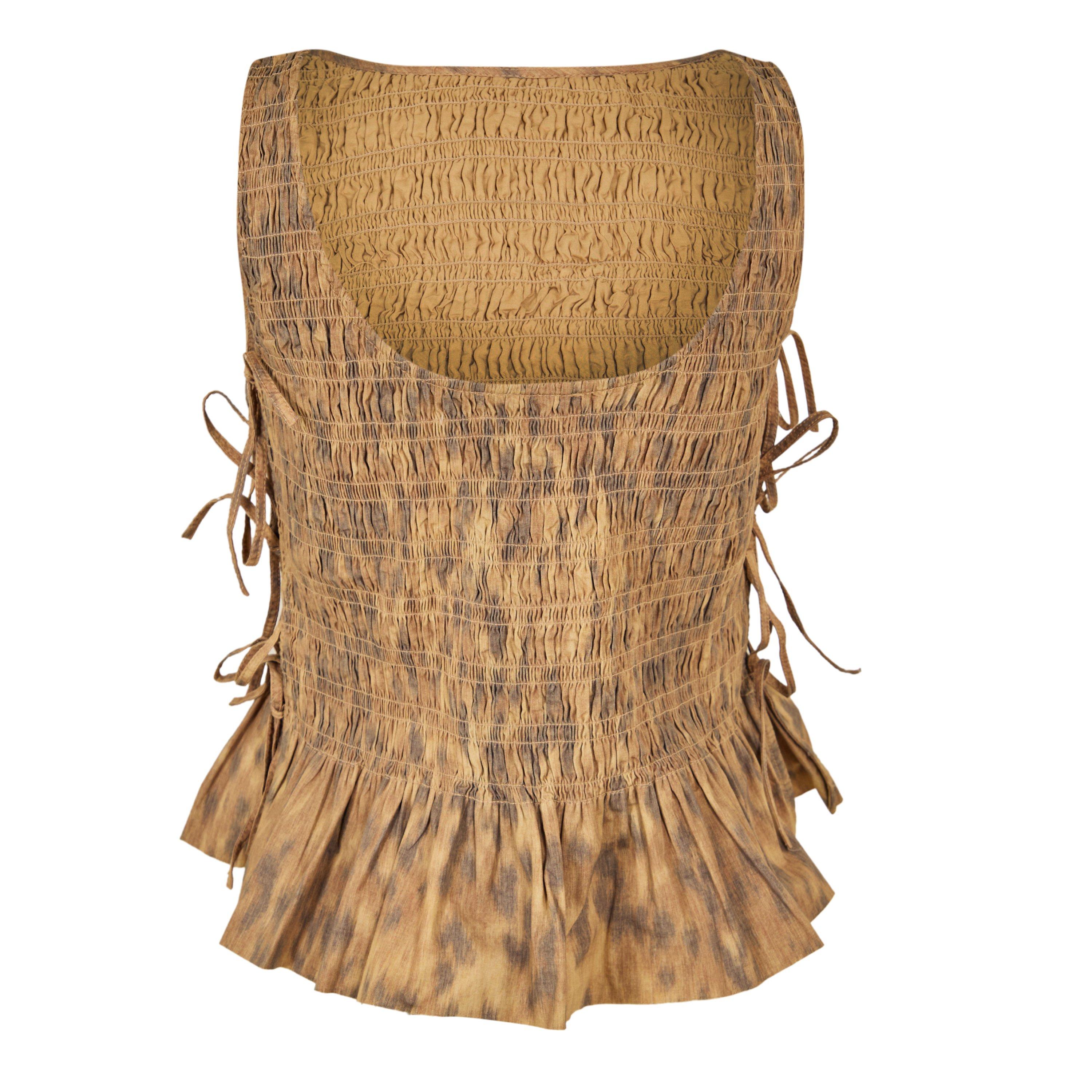 Burro - Ganni - Women's Patterned Short Sleeve Shirt - 2