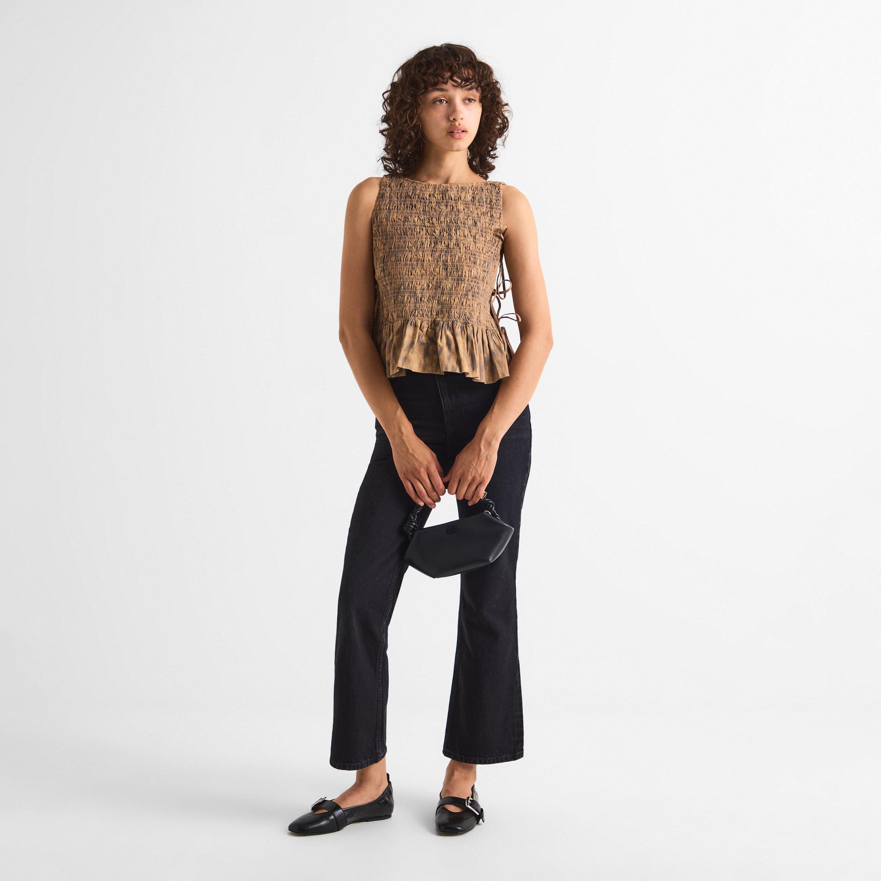Burro - Ganni - Women's Patterned Short Sleeve Shirt - 6