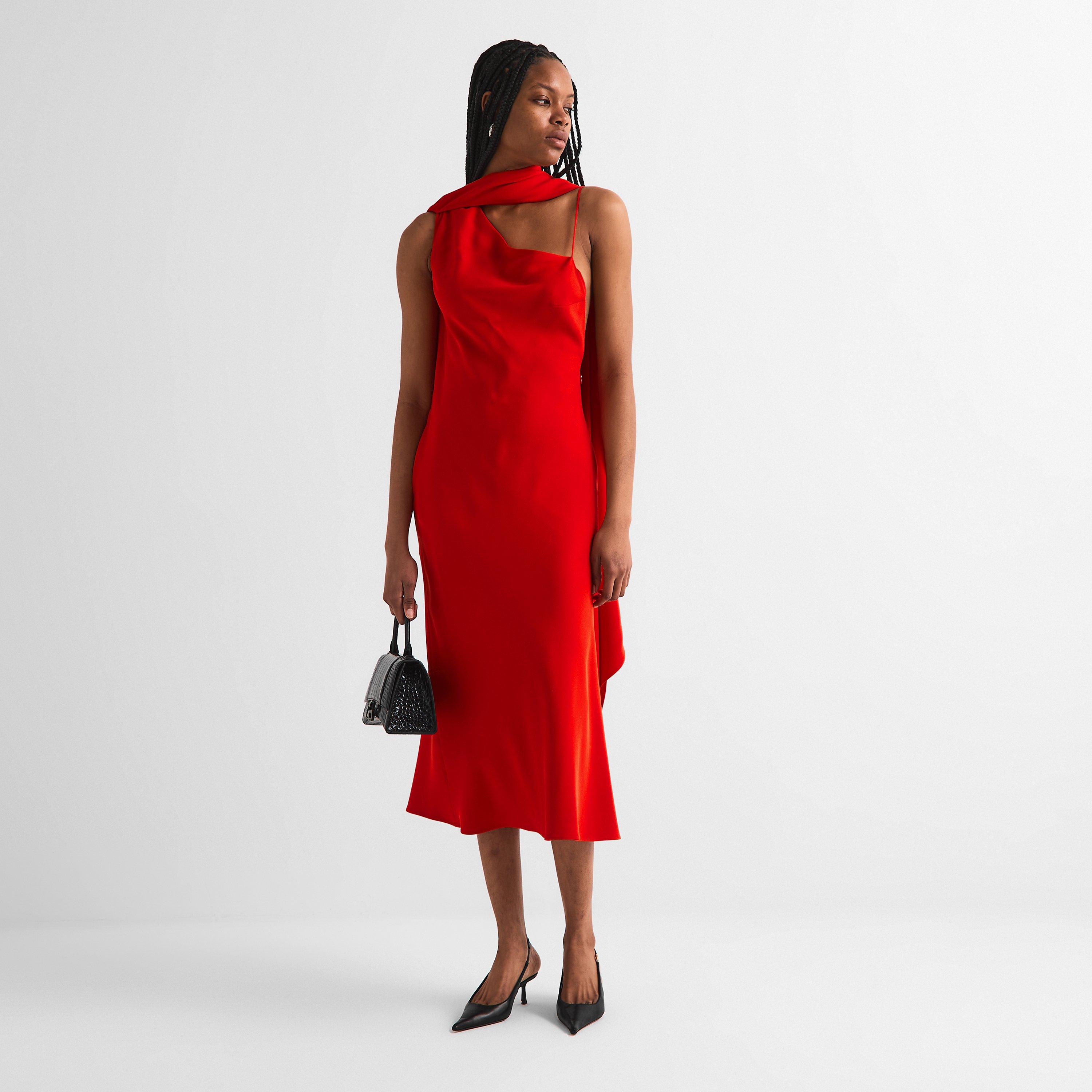 Sunset Red - Balenciaga - Women's Long Maxi Dress - 6