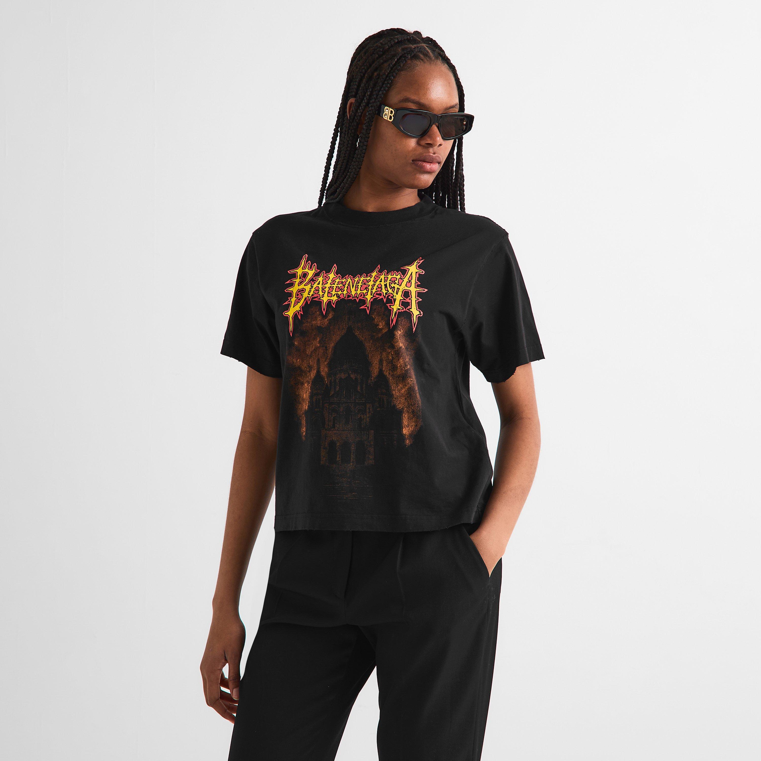 Black - Balenciaga - Women's T-Shirt - 3