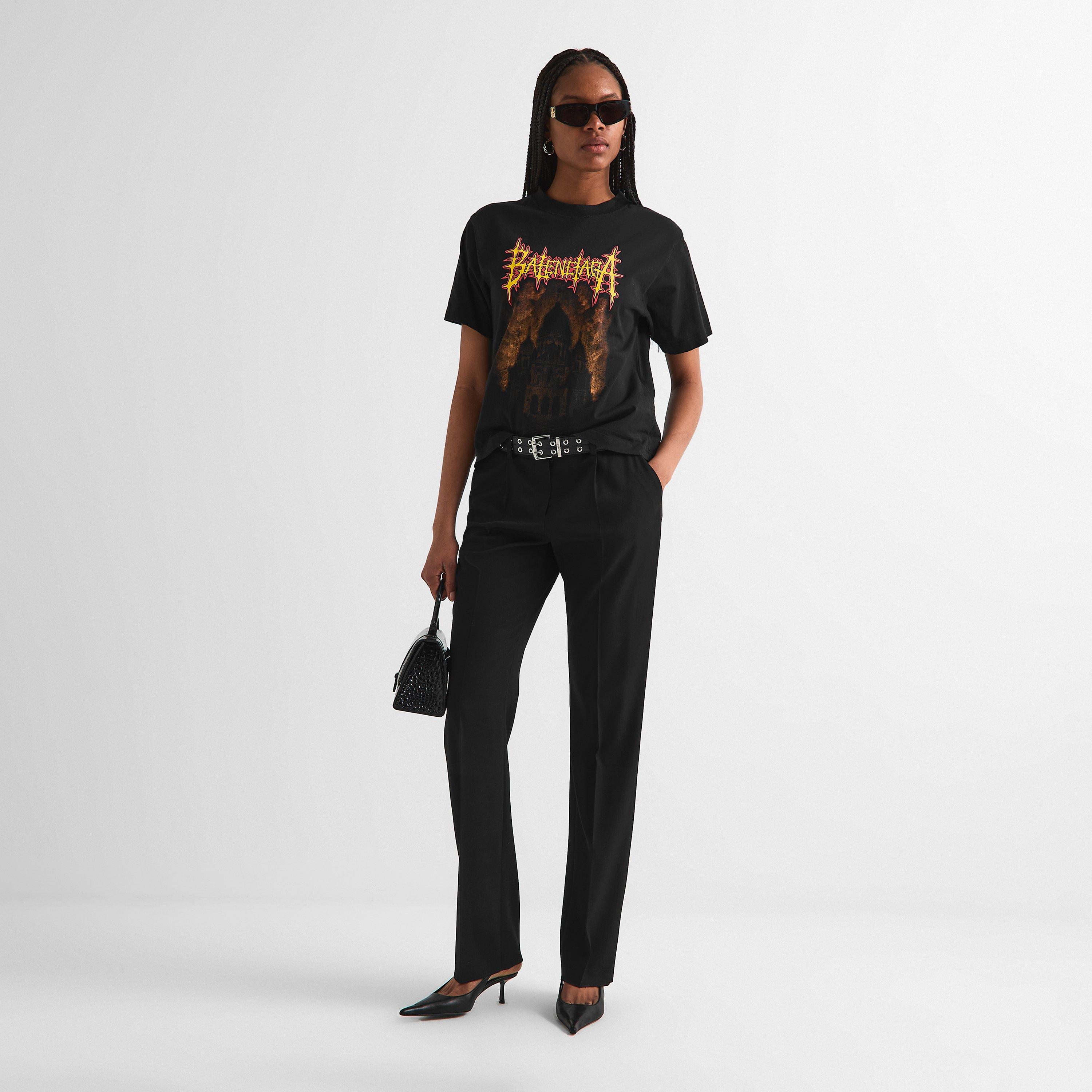 Black - Balenciaga - Women's T-Shirt - 6