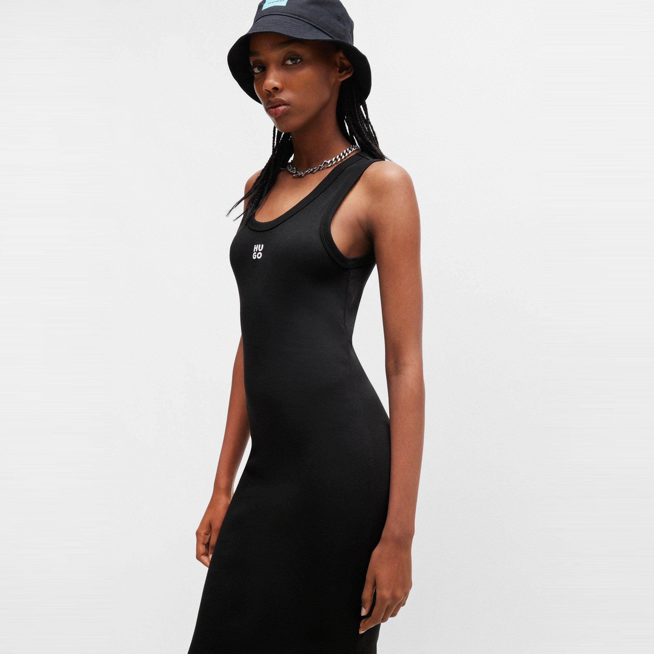Black - Hugo - Nalimera Logo Midi Dress - 2