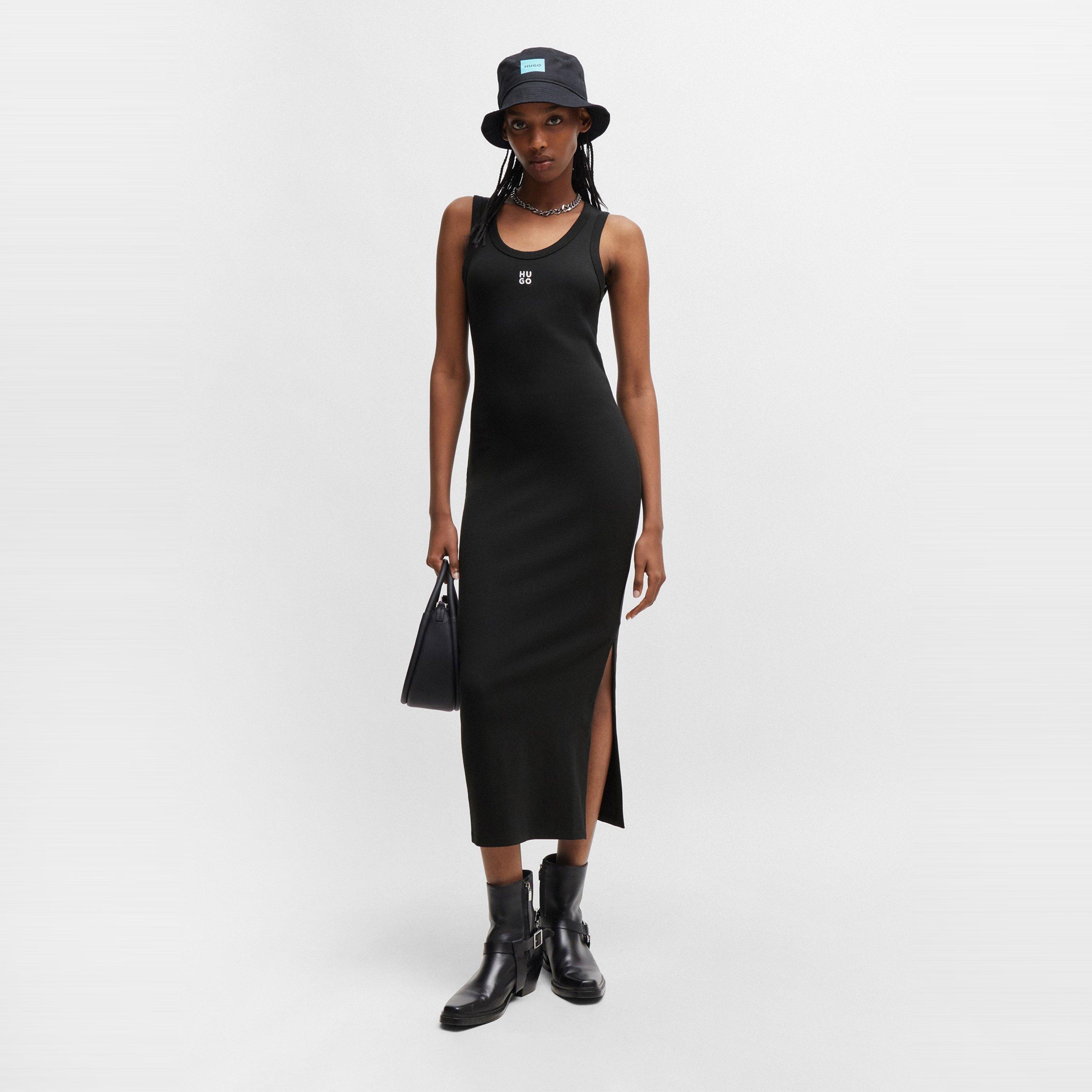 Black - Hugo - Nalimera Logo Midi Dress - 5