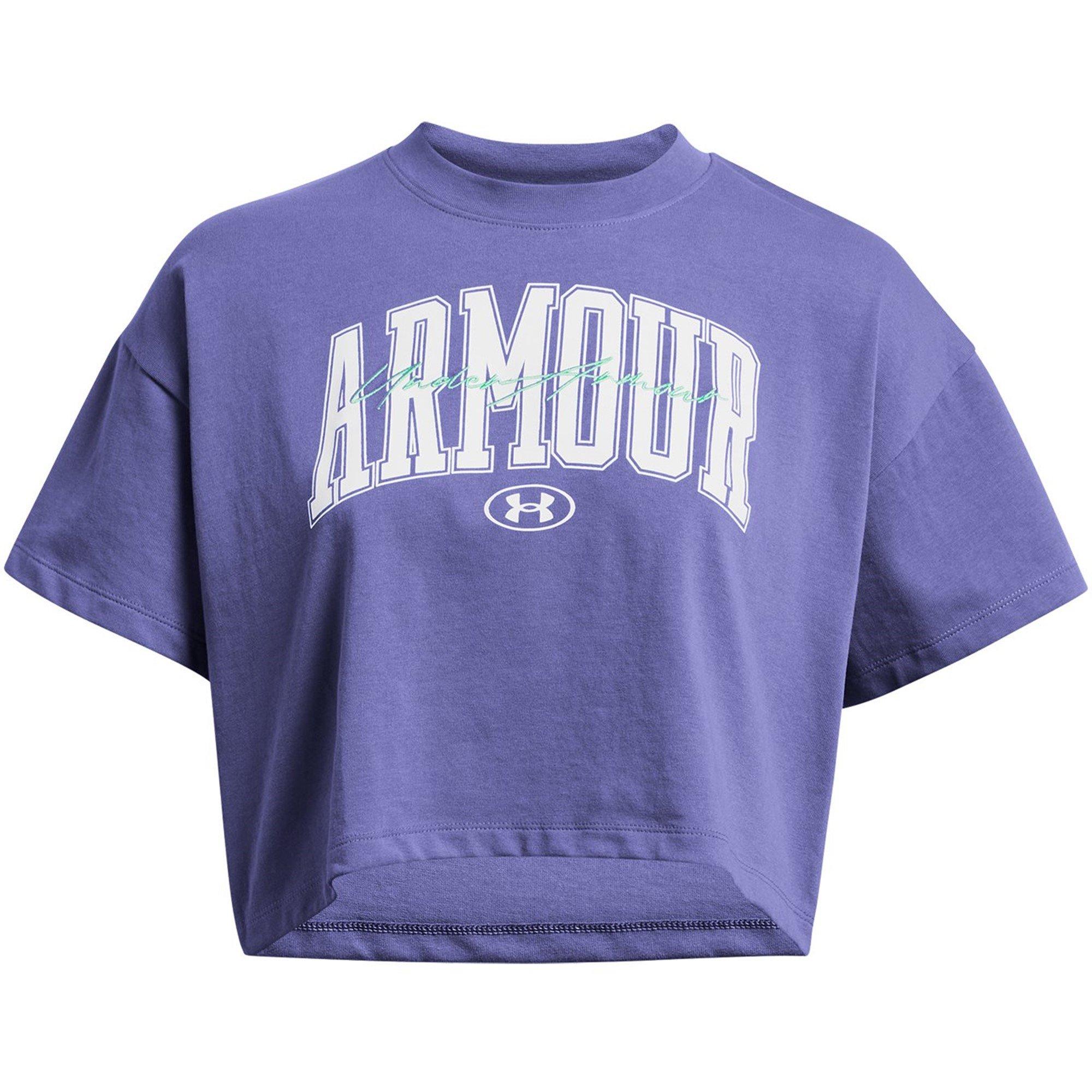 Purple - Under Armour - Women's Heavyweight Short Sleeve T-Shirt - 1