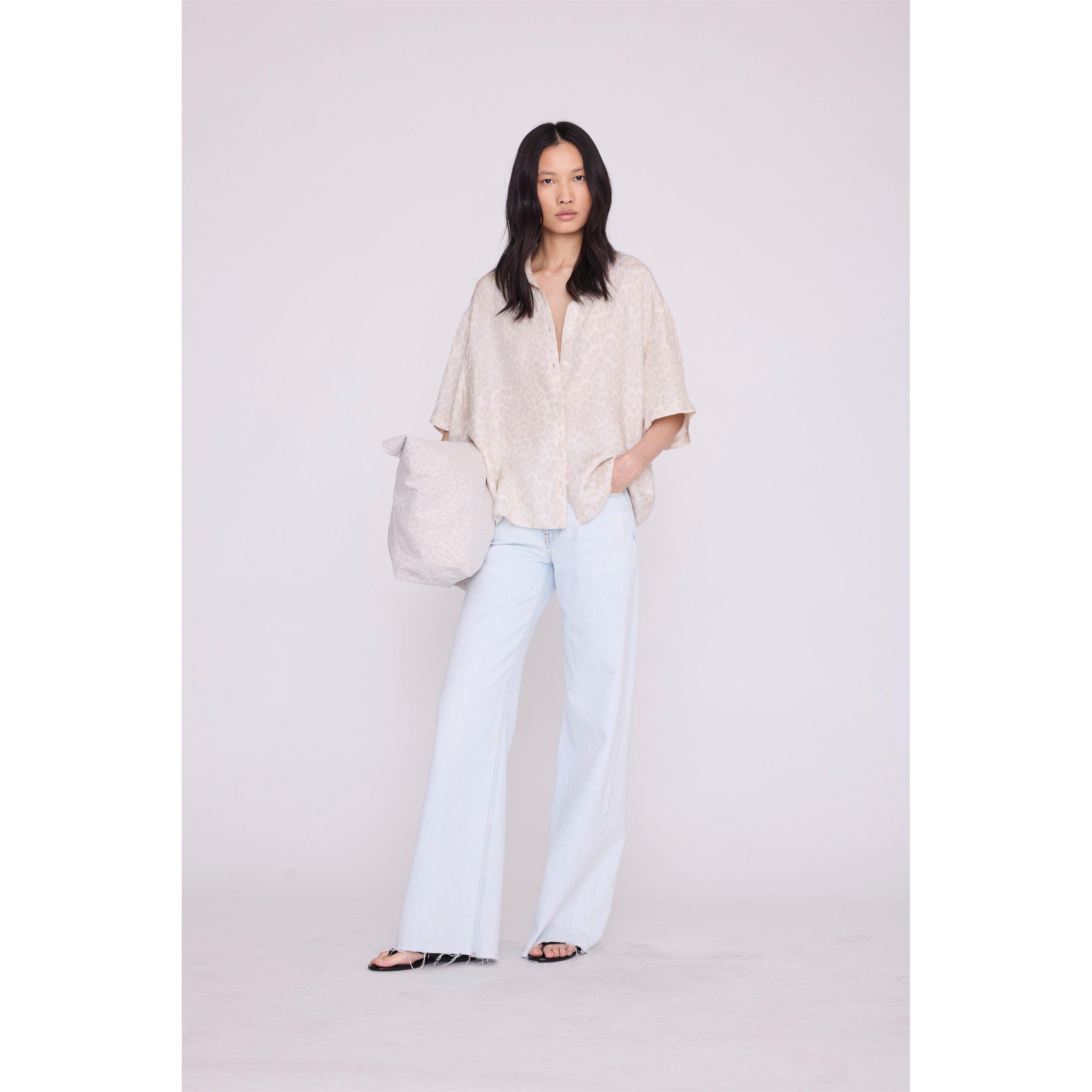 Anine Bing Women's Patterned Short Sleeve Shirt