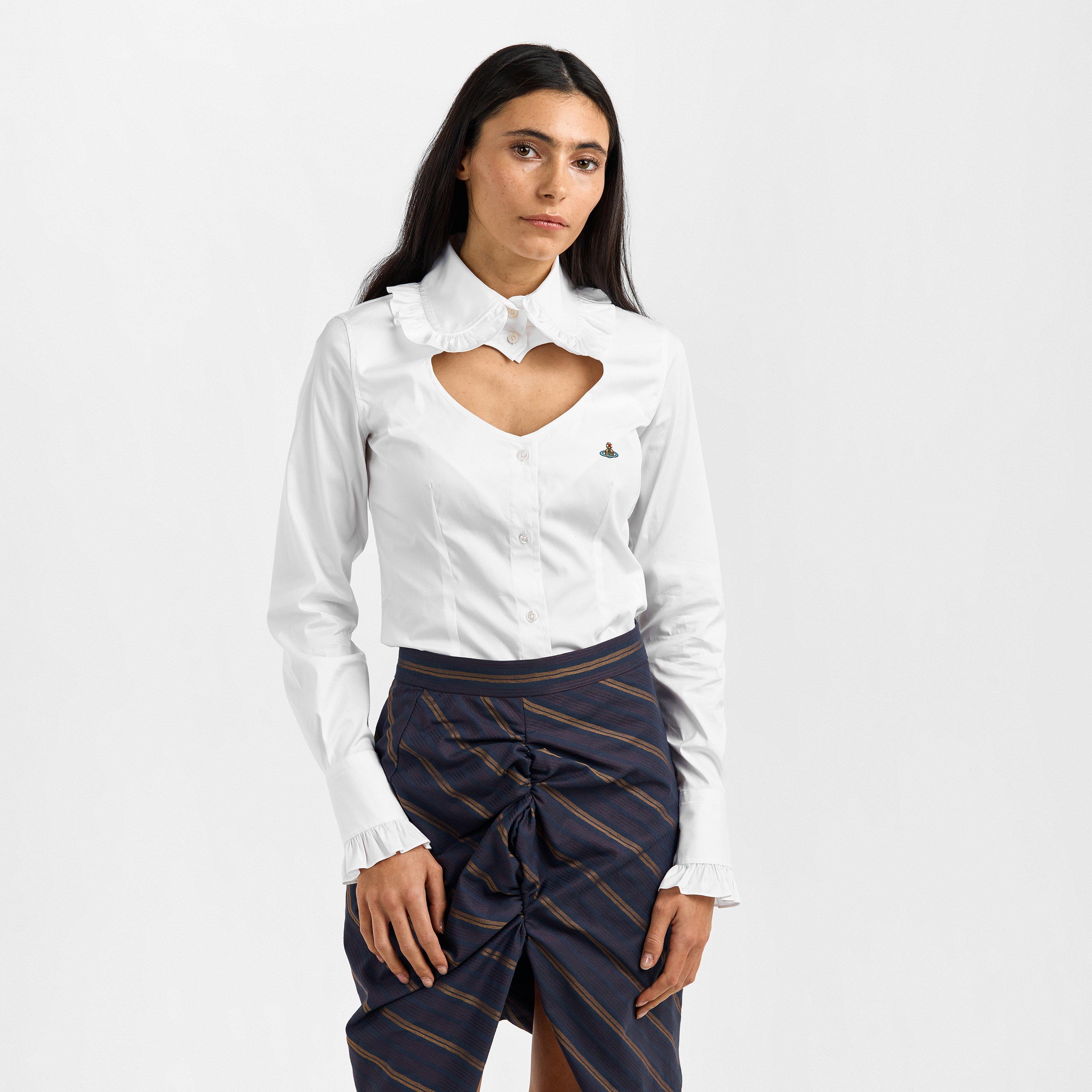 White - Vivienne Westwood - Viv Frill Shirt Ld61 - 3