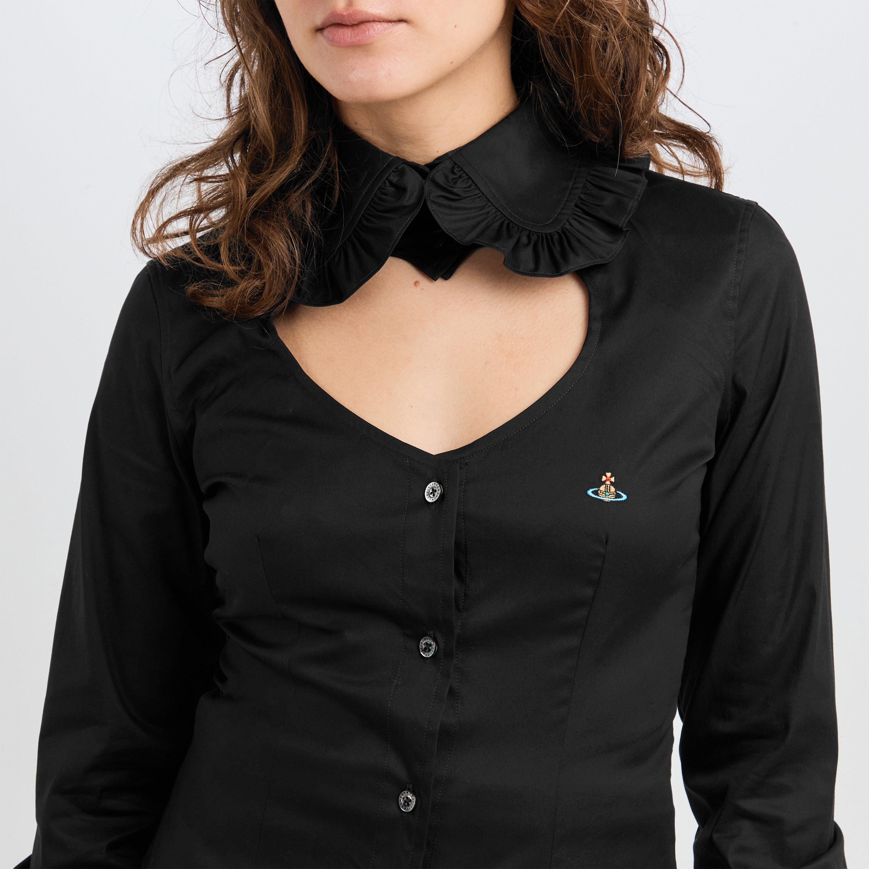 Black - Vivienne Westwood - Viv Frill Shirt Ld61 - 5