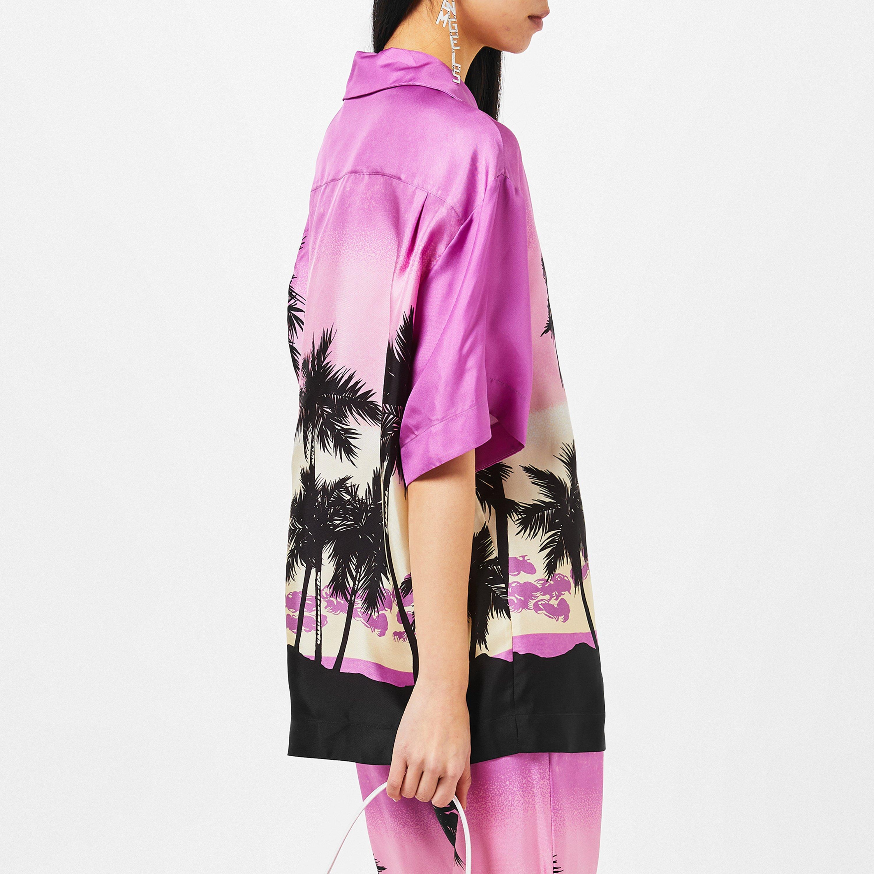 Multi - Palm Angels - Women's Sunst Bowl Short-Sleeve Patterned Shirt - 2