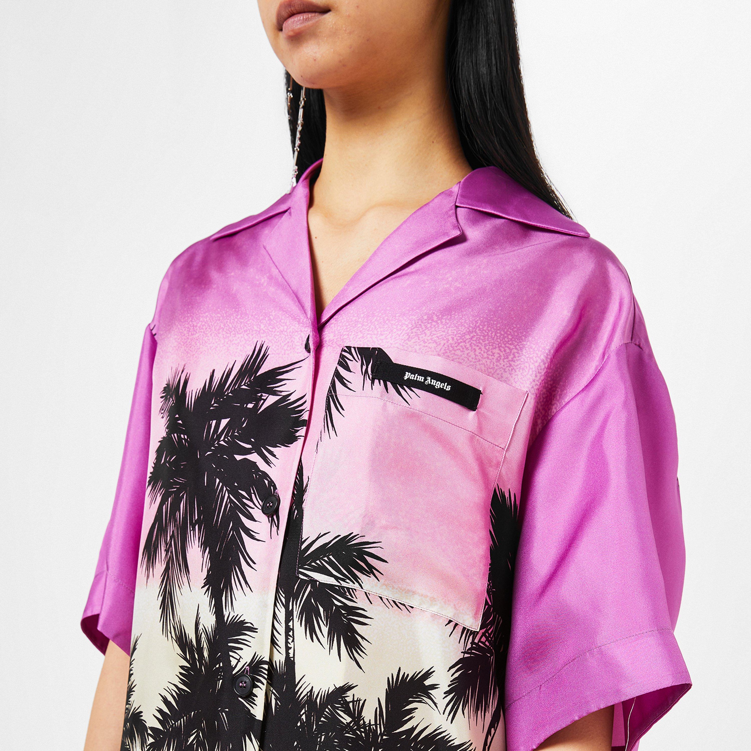 Multi - Palm Angels - Women's Sunst Bowl Short-Sleeve Patterned Shirt - 3