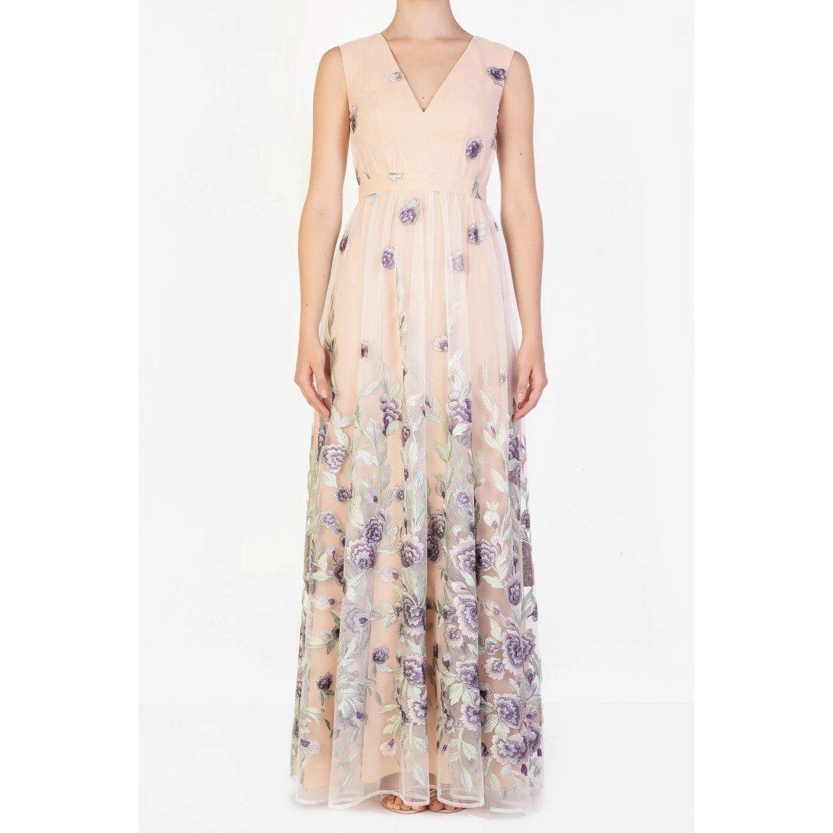 Nude Lilac Embr - True Decadence - TRUE Maxi Dress Ld99