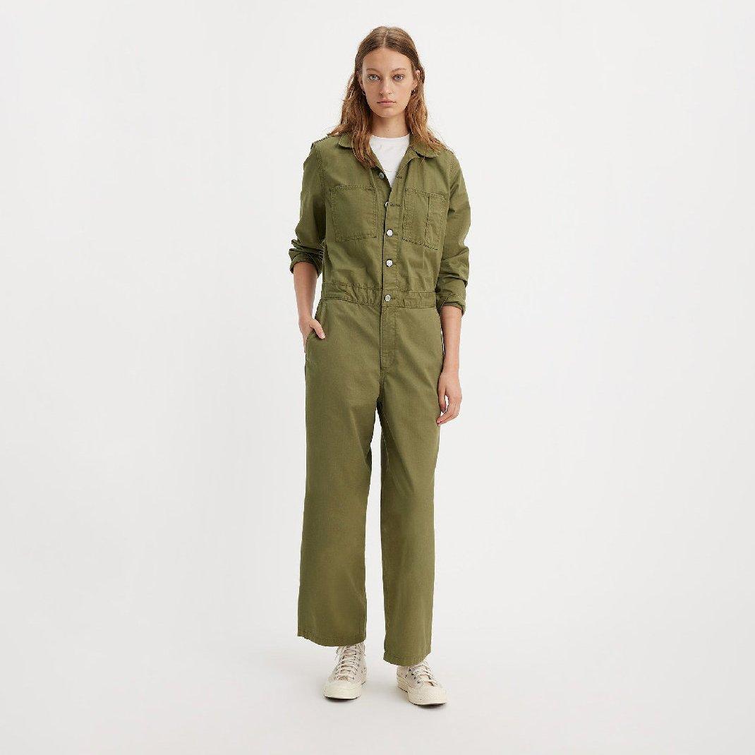 Olive Night - Levis - Women's Iconic Stop Flaxing Junior Jumpsuit - 3