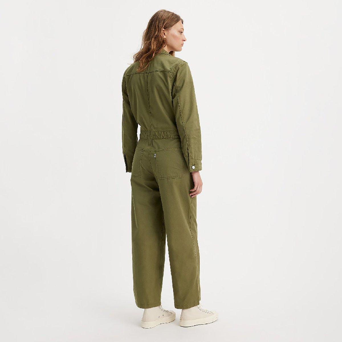 Olive Night - Levis - Women's Iconic Stop Flaxing Junior Jumpsuit - 4
