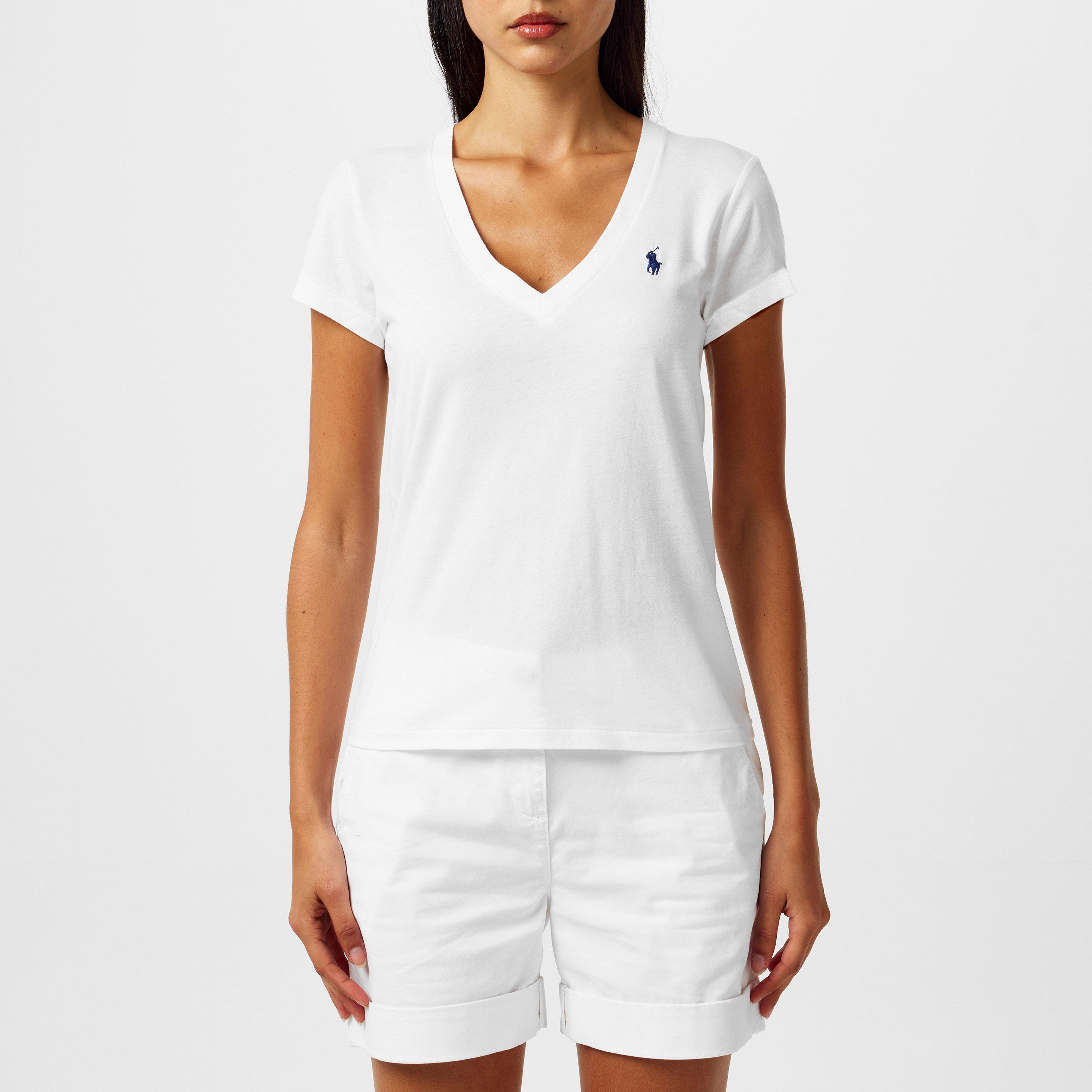 White - Polo Ralph Lauren - Women's V-neck T-Shirt - 3